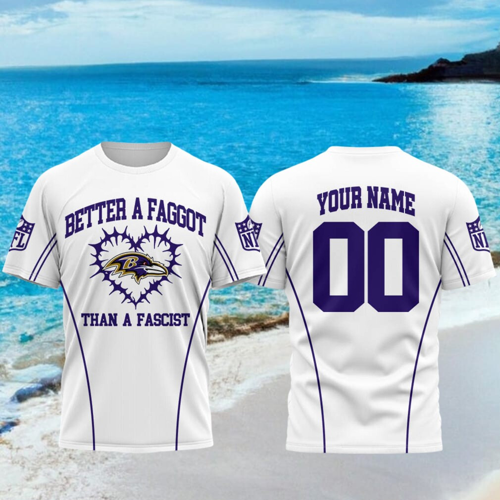 Personalized Baltimore Ravens Better A Fargot Than A Fascist T-Shirt Ravens Merch Fan Gifts - Kdjoy Personalized Baltimore Ravens Better A Fargot Than A Fascist T-Shirt Ravens Merch Fan Gifts - Kdjoy
