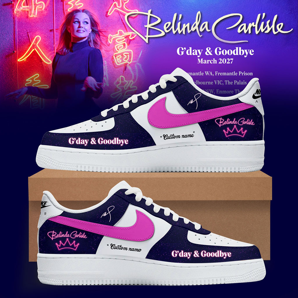Personalized Belinda Carlisle G'day And Goodbye Australia Tour Sneakers Belinda Carlisle Merch Personalized Belinda Carlisle G'day And Goodbye Australia Tour Sneakers Belinda Carlisle Merch