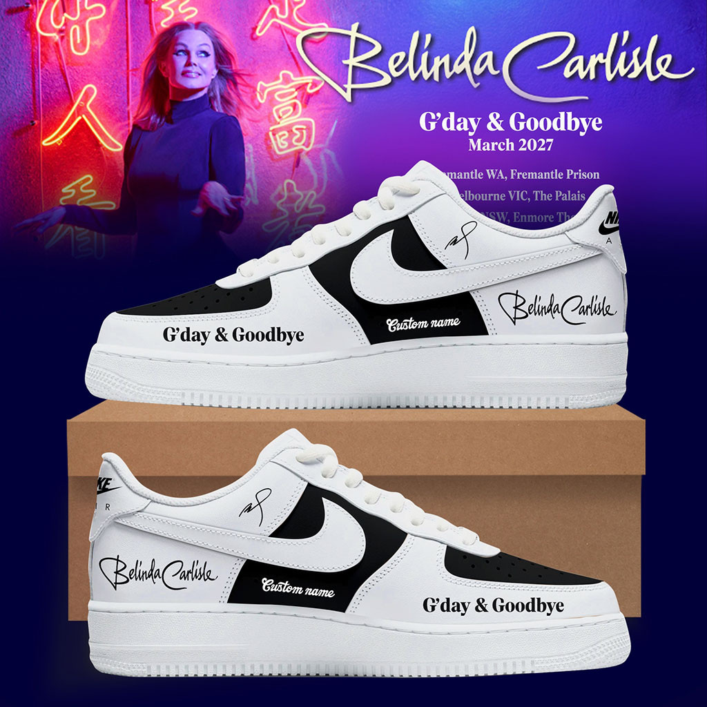 Personalized Belinda Carlisle Merch 2026 G'day And Goodbye Australia Tour Sneakers Gift For Fan