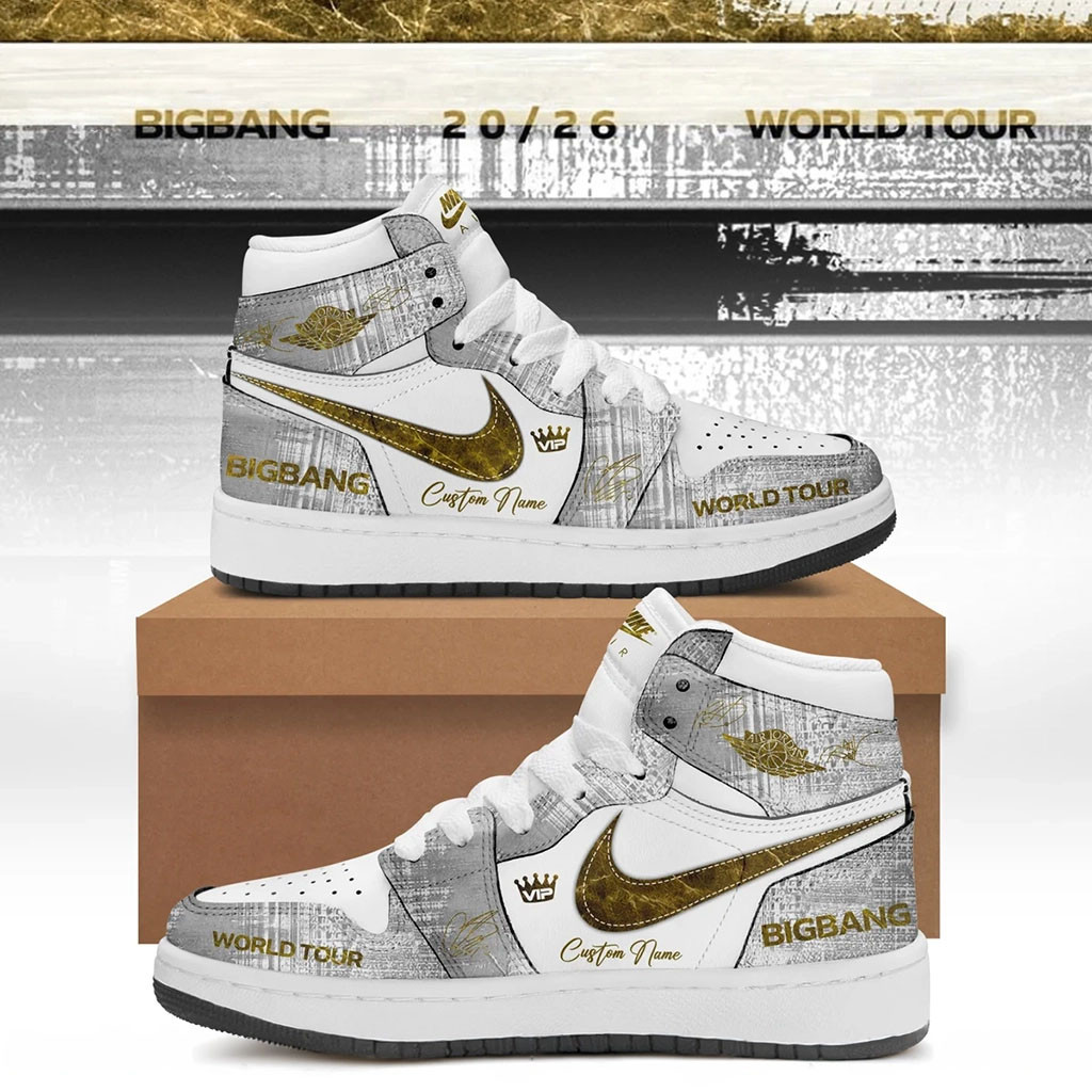 Personalized BigBang World Tour Signature Sneakers BigBang Merch 2026 Kpop Fan Gifts For VIPs - Kdjoy