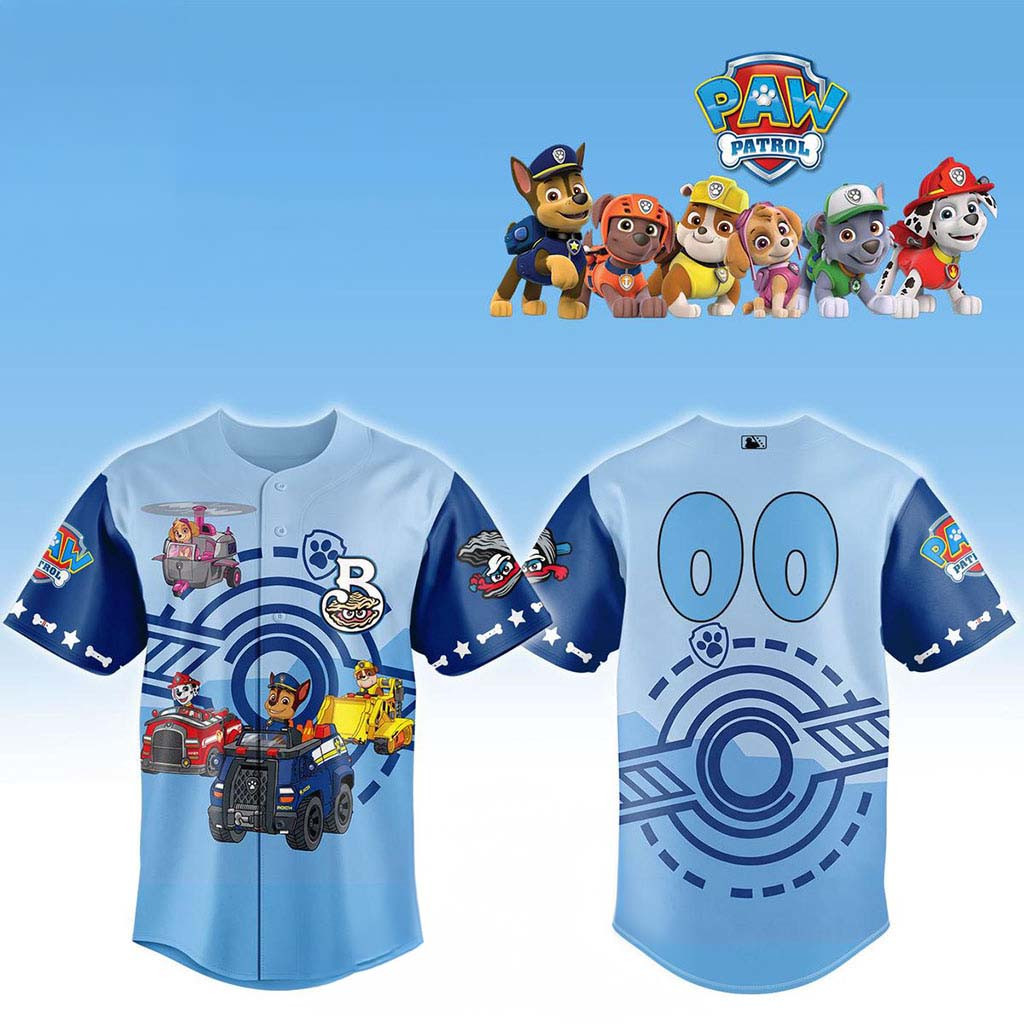 Personalized Biloxi Shuckers Paw Patrol 2026 The Movie Baseball Jersey Biloxi Shuckers Merch - Kdjoy