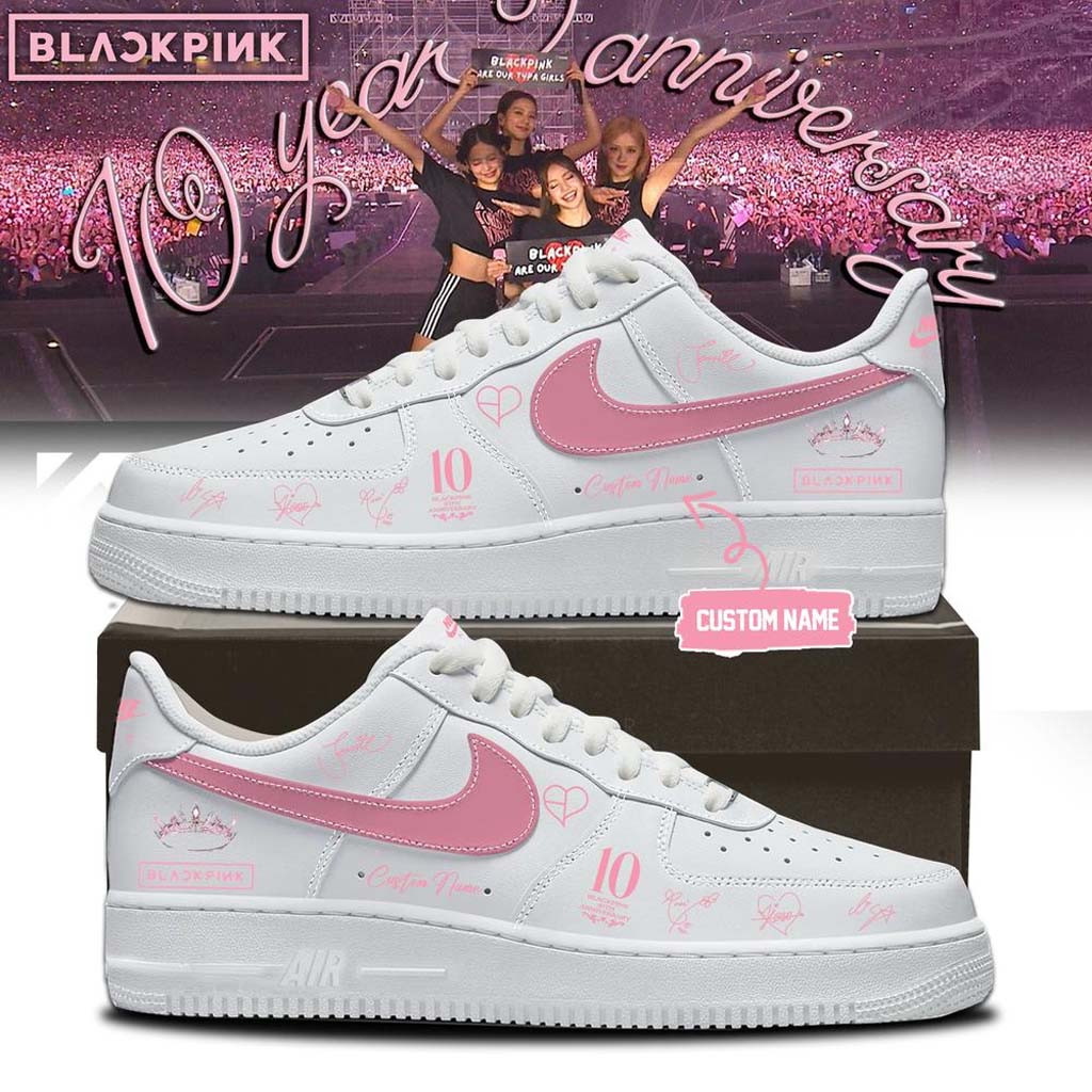 Personalized BLACKPINK 10th Anniversary 2026 Sneakers BLACKPINK Merch Gift For Kpop Fans Personalized BLACKPINK 10th Anniversary 2026 Sneakers BLACKPINK Merch Gift For Kpop Fans
