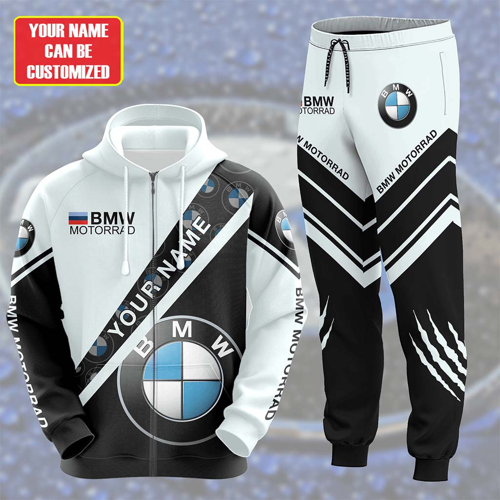 Personalized BMW Motorrad Hoodie And Sweatpants Sets Car Lovers Gifts For Son - Kdjoy Personalized BMW Motorrad Hoodie And Sweatpants Sets Car Lovers Gifts For Son - Kdjoy