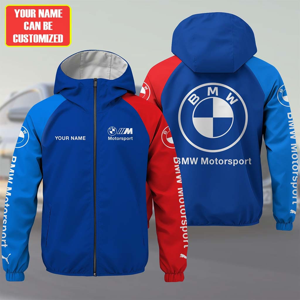 Personalized BMW Motorsport Windproof Jacket Best Gifts For Boyfriend - Kdjoy