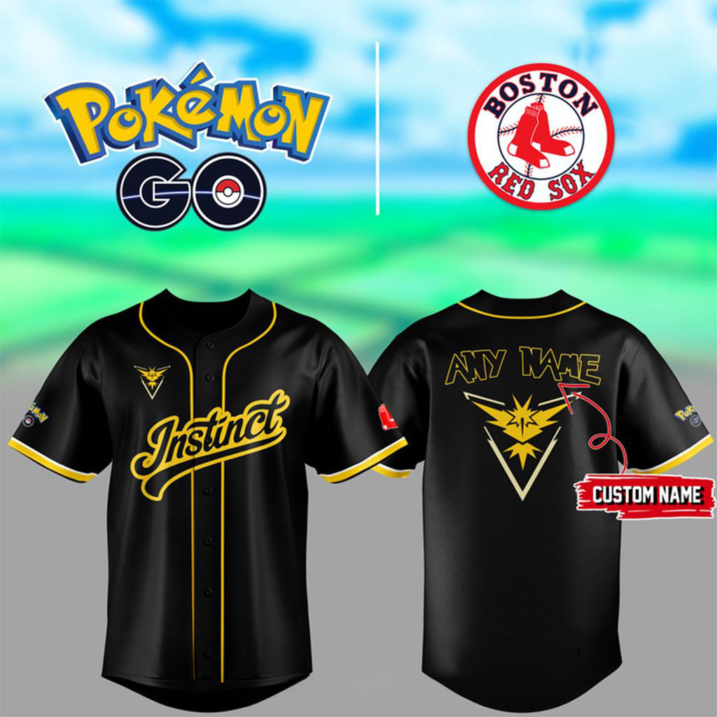 Personalized Boston Red Sox X Pokemon GO Team Instinct 2026 Baseball Jersey Red Sox Merch - Kdjoy Personalized Boston Red Sox X Pokemon GO Team Instinct 2026 Baseball Jersey Red Sox Merch - Kdjoy