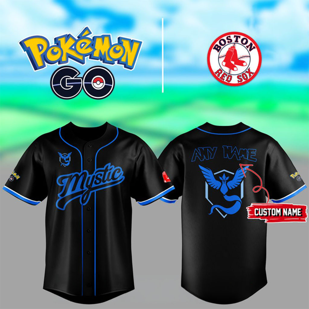 Personalized Boston Red Sox X Pokemon GO Team Mystic 2026 Baseball Jersey Fan Merch Gifts - Kdjoy