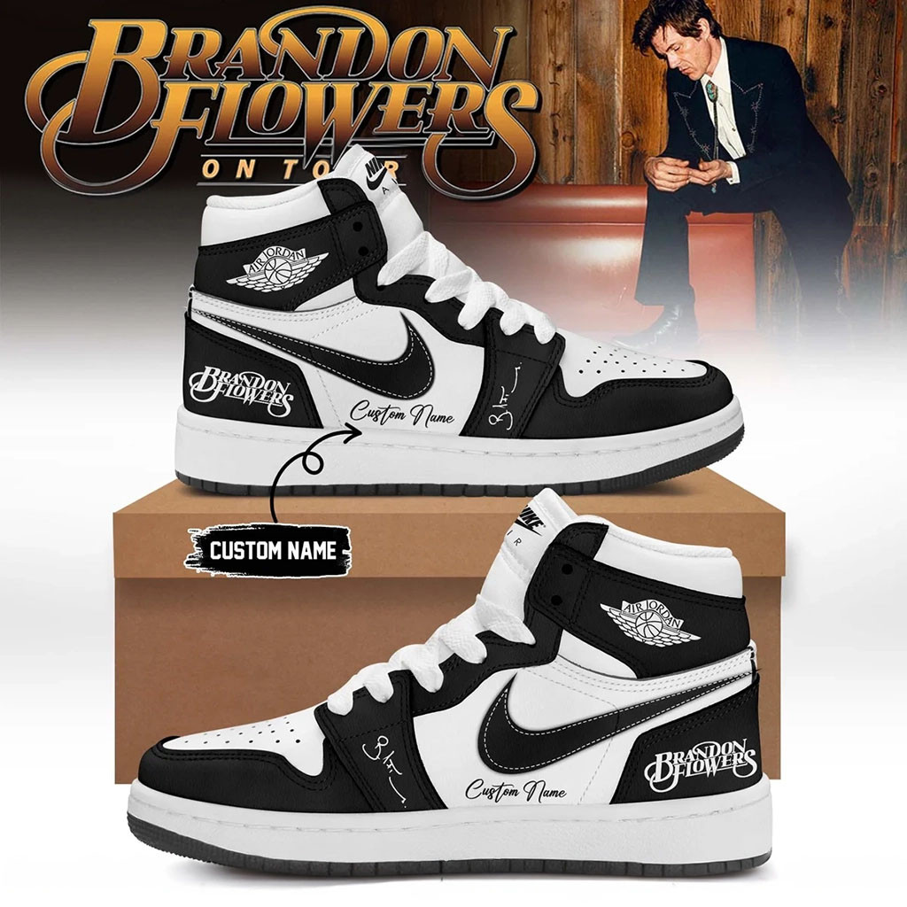 Personalized Brandon Flowers Merch On Tour 2026 Signed Sneakers Best Gift For Music Lovers - Kdjoy