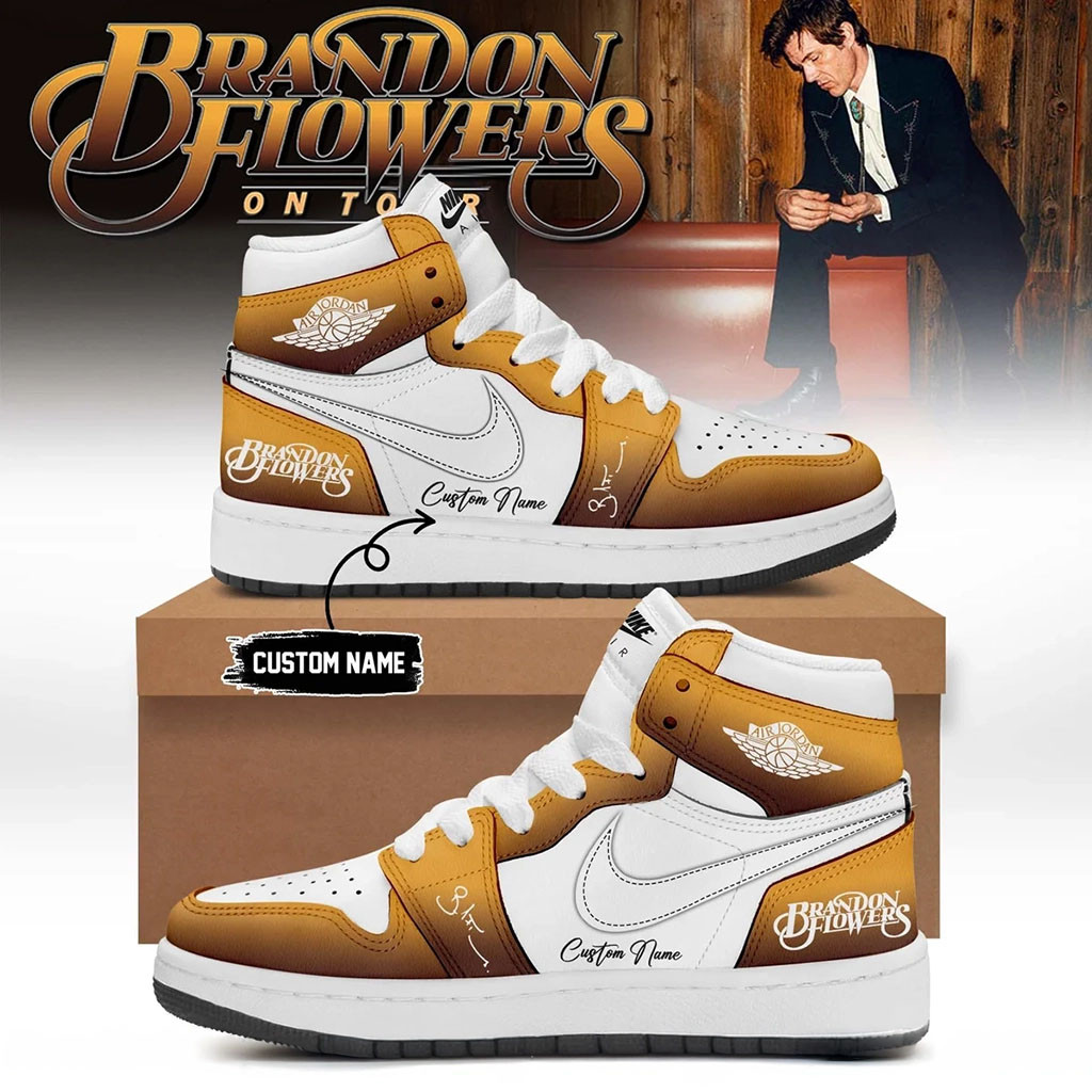 Personalized Brandon Flowers Merch On Tour 2026 Signed Sneakers Present For Music Lovers - Kdjoy
