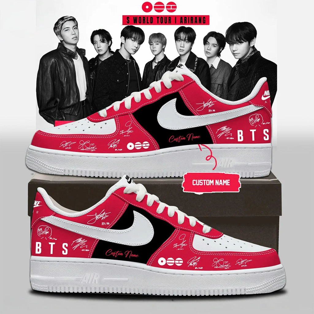 Personalized BTS Arirang World Tour 2026 Signature Sneakers BTS Merch Kpop Gear - Kdjoy