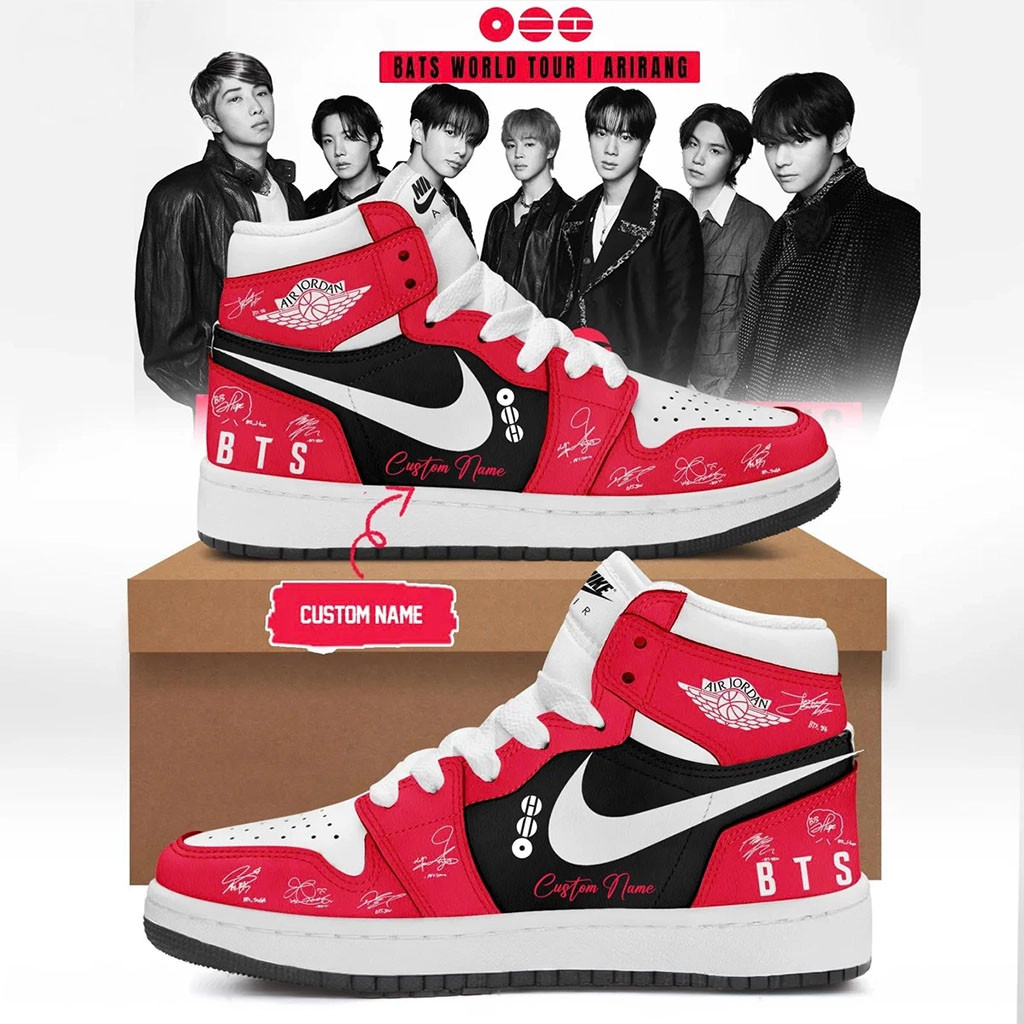 Personalized BTS Arirang World Tour 2026 Signed Sneakers BTS Tour Merch Kpop Gifts Ideas - Kdjoy