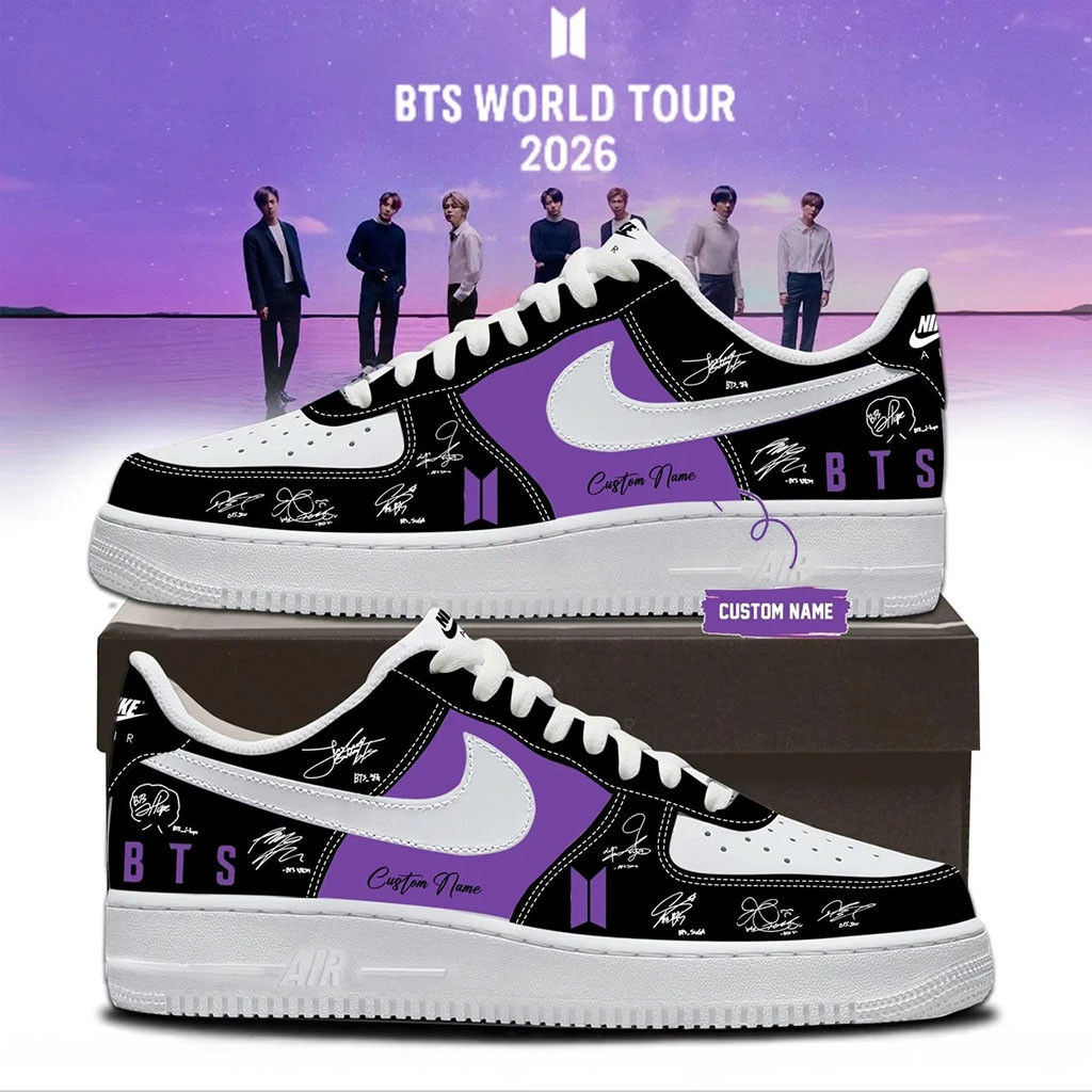 Personalized BTS World Tour 2026 Signed Sneakers BTS Arirang Merch Gifts For Kpop Fans - Kdjoy