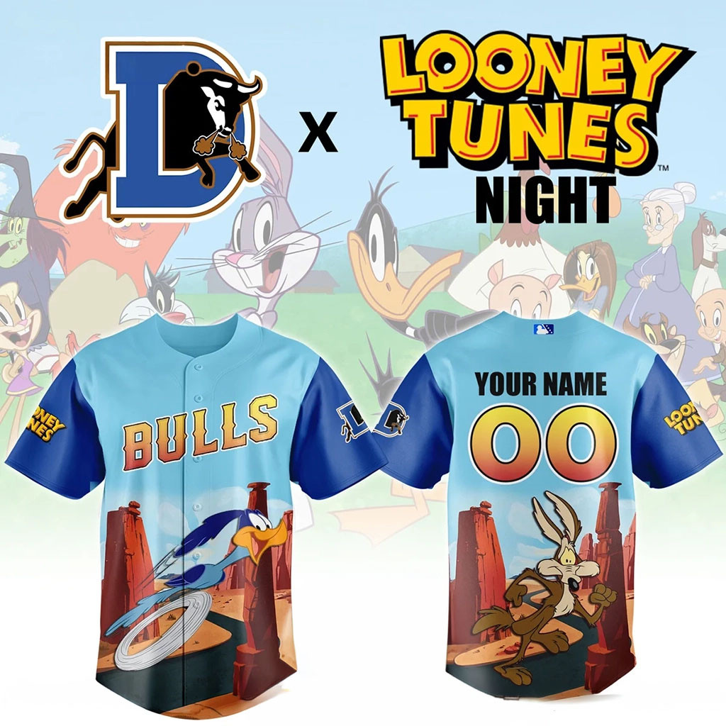 Personalized Bulls Looney Tunes Night 2026 Jersey Durham Bulls Merch Gift For Baseball Lovers - Kdjoy