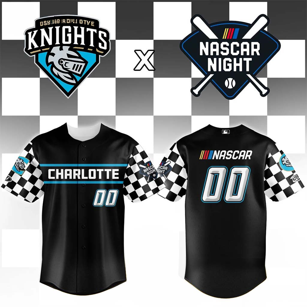 Personalized Charlotte Knights X NASCAR Night Jersey Charlotte Knights Merch Gift For Brothers - Kdjoy