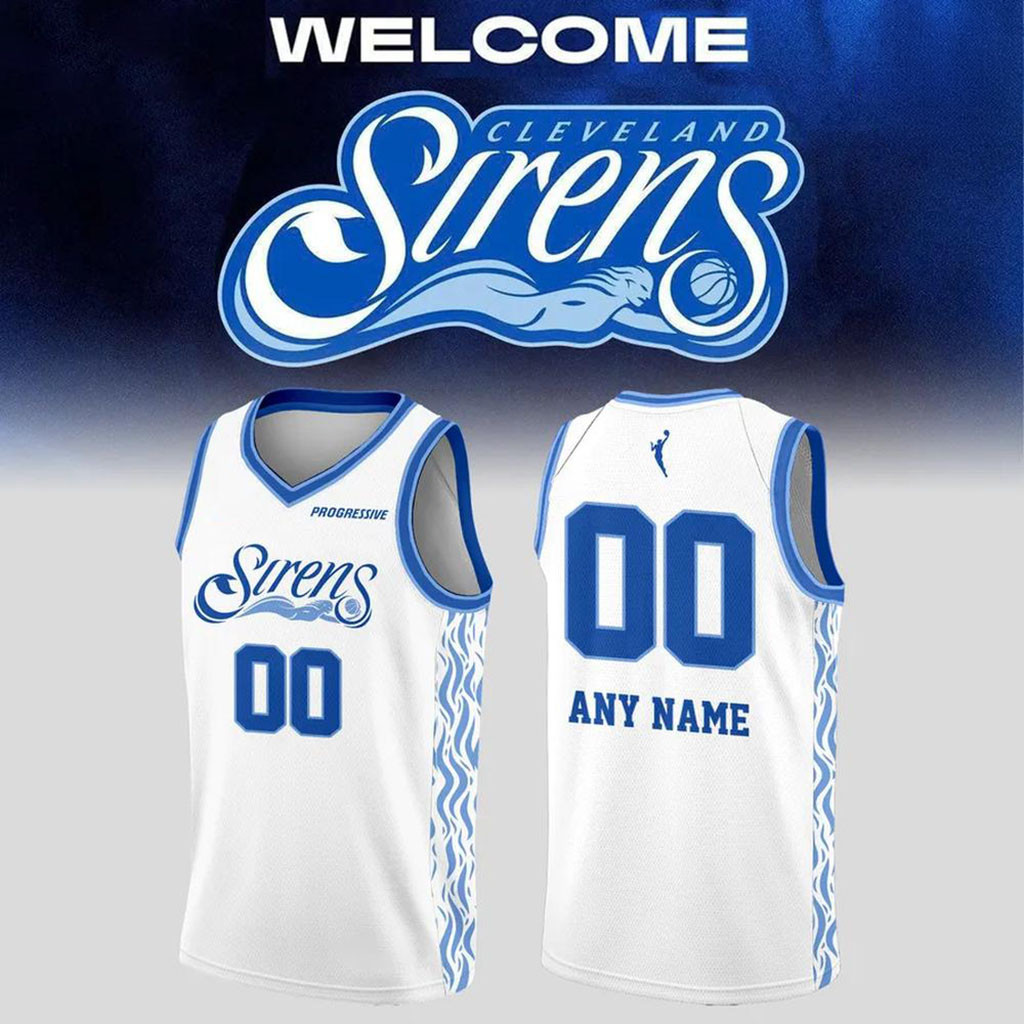 Personalized Cleveland Sirens Primary Logo Basketball Jersey 2026 Cleveland Sirens Merch - Kdjoy