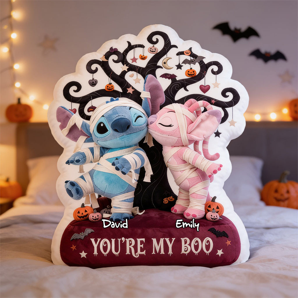Personalized Cosmic Love Custom Shape Pillow You're My Boo Pillow Cute Gifts For Couple - Kdjoy