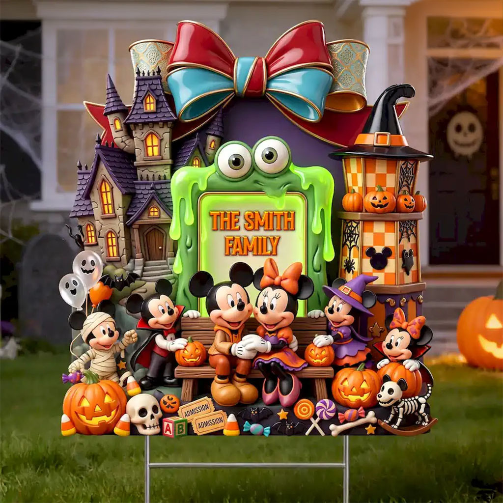 Personalized D Mickey Family Halloween Yard Sign Garden Decor Ideas Best Halloween Gifts - Kdjoy Personalized D Mickey Family Halloween Yard Sign Garden Decor Ideas Best Halloween Gifts - Kdjoy