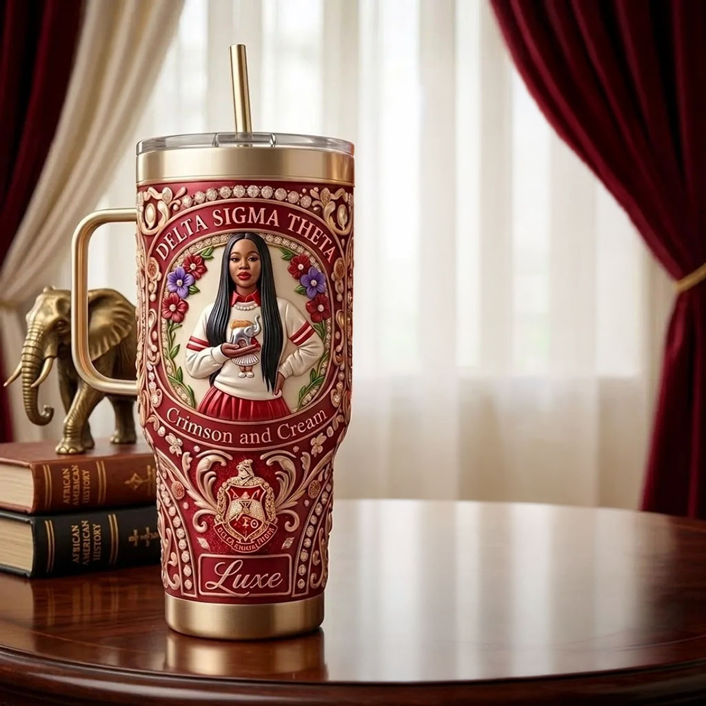 Personalized Delta Sigma Theta Crimson And Cream Stanley Tumbler Gift Ideas For Sisters - Kdjoy