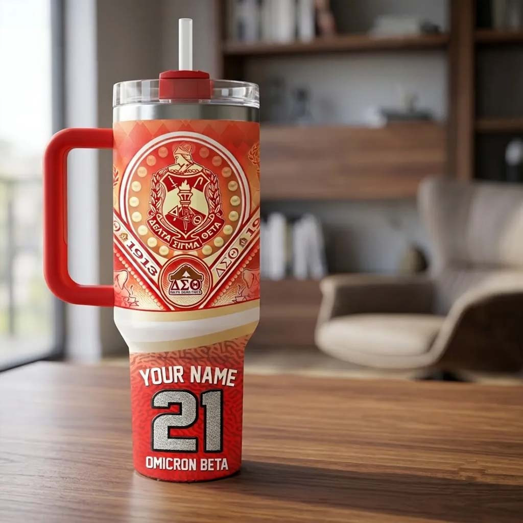 Personalized Delta Sigma Theta Omicron Beta Tumbler 2026 DST Sorority Merch Gift For Her - Kdjoy