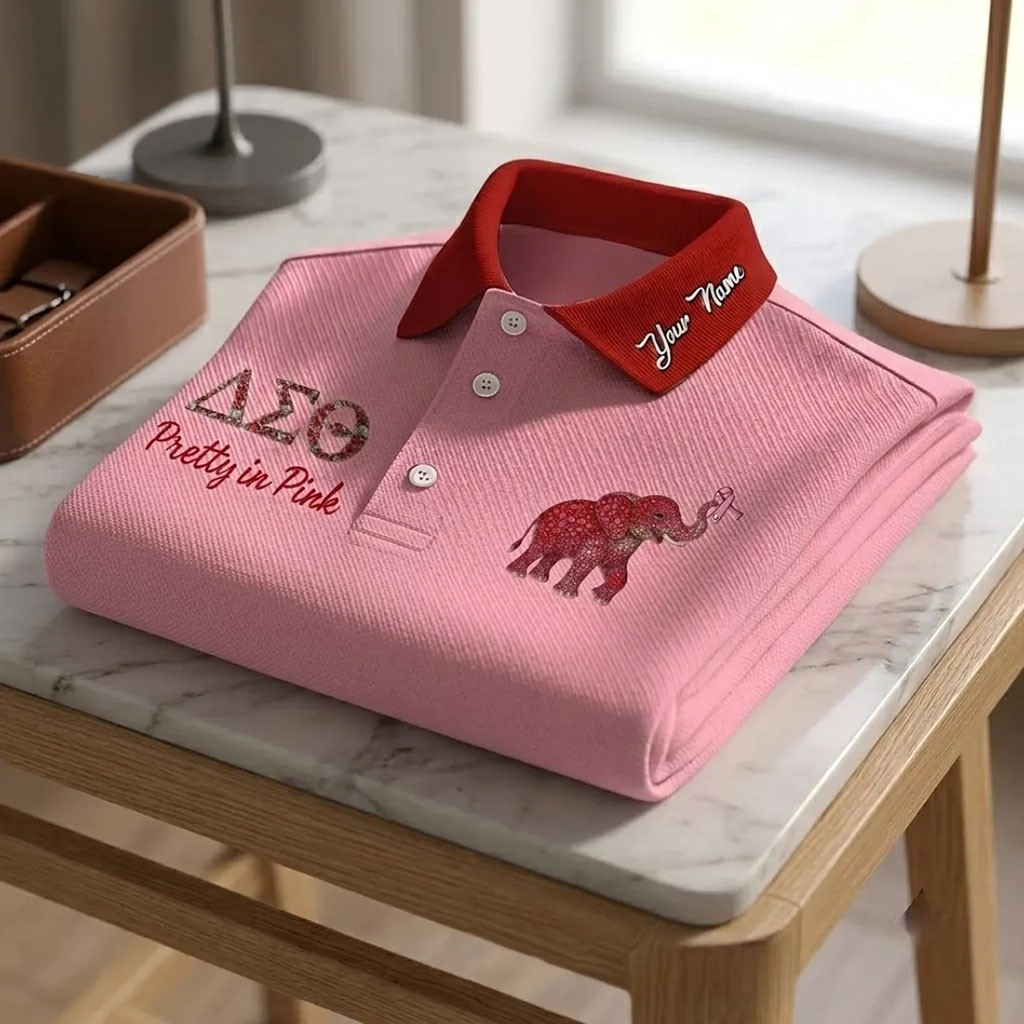 Personalized Delta Sigma Theta Pretty In Pink Polo Shirt Birthday Gift For Her - Kdjoy Personalized Delta Sigma Theta Pretty In Pink Polo Shirt Birthday Gift For Her - Kdjoy