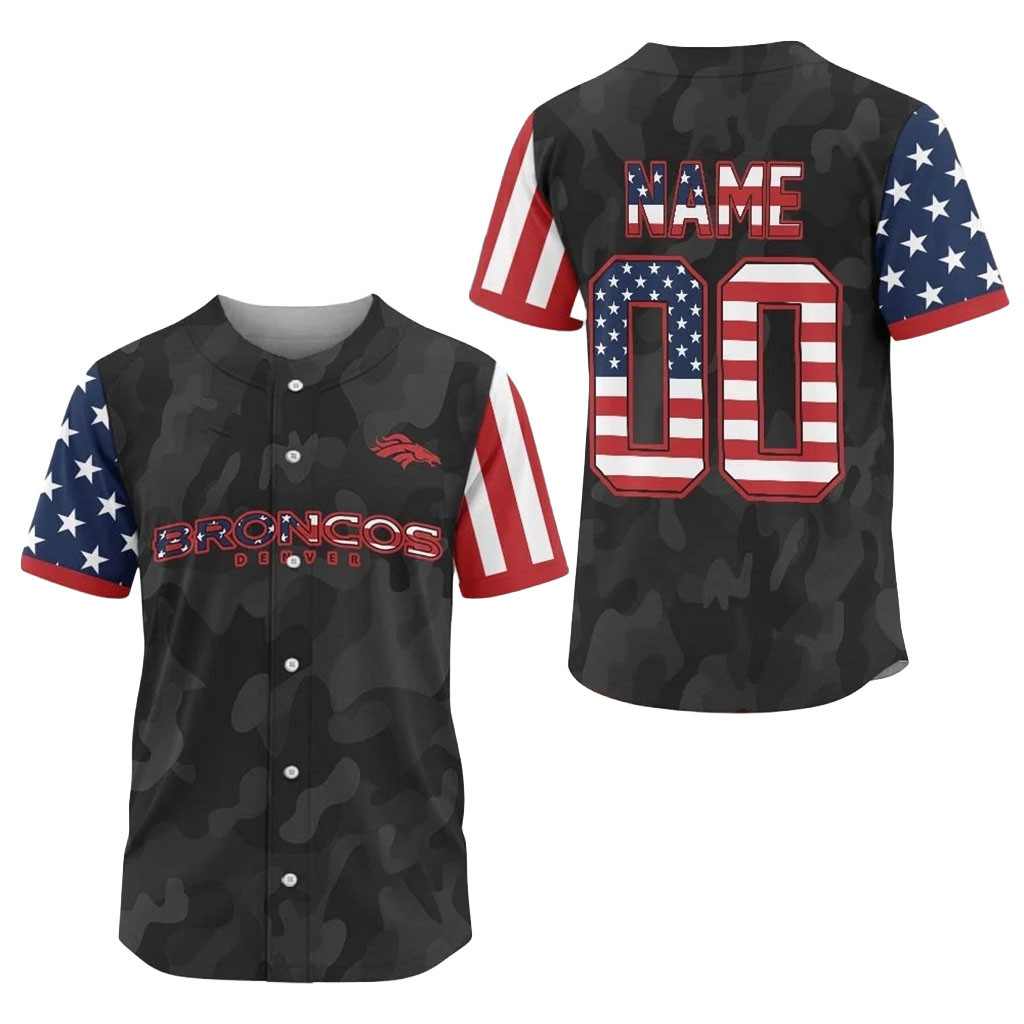 Personalized Denver Broncos American Pride Baseball Jersey Denver Broncos Merch Gift For Dad - Kdjoy Personalized Denver Broncos American Pride Baseball Jersey Denver Broncos Merch Gift For Dad - Kdjoy