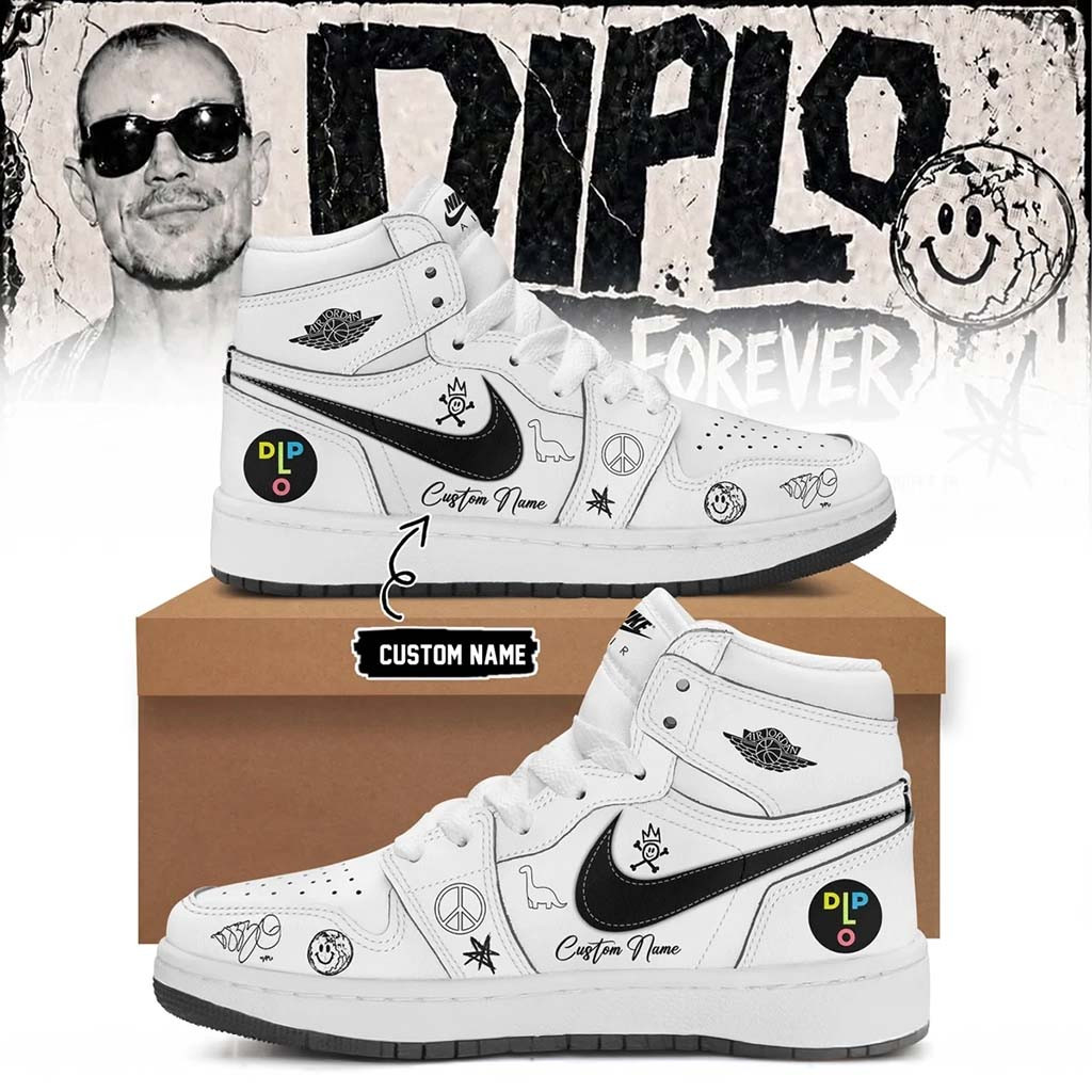 Personalized Diplo Merch 2026 On Tour Forever Signed Sneakers Gift Ideas For DJ Fans - Kdjoy