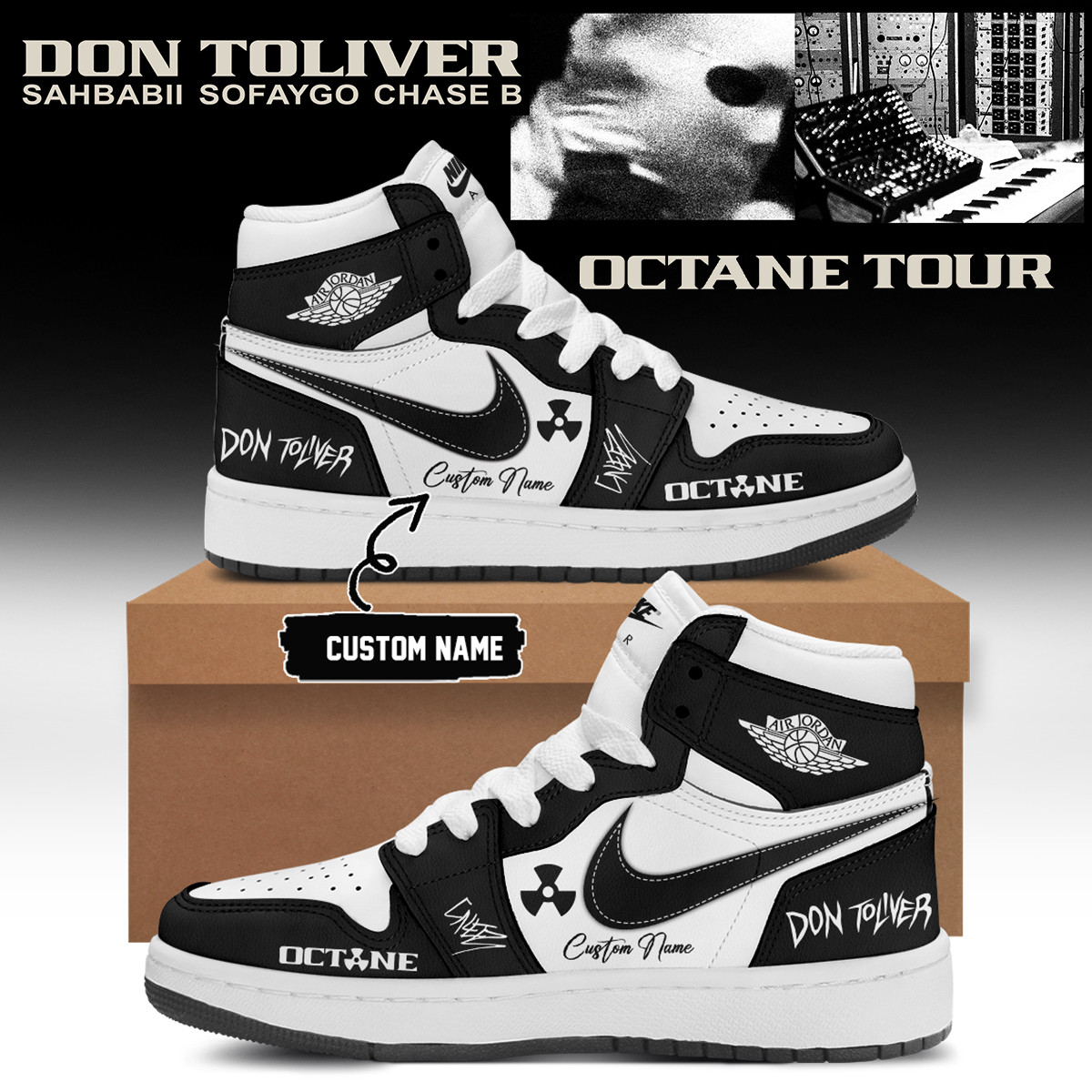 Personalized Don Toliver Octane Tour Signed Shoes Don Toliver Custom Sneakers For Fans - Kdjoy