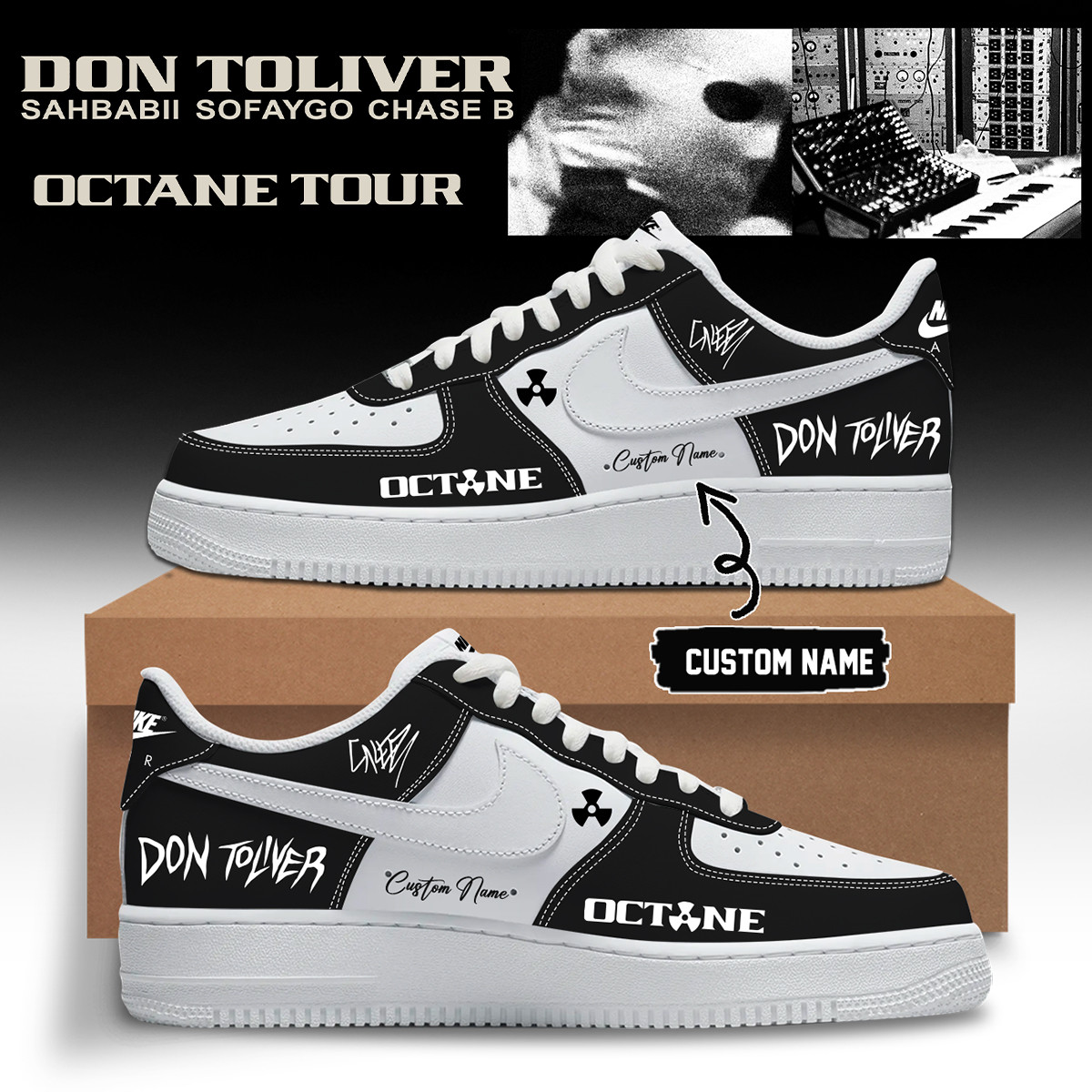 Personalized Don Toliver Octane Tour Signed Sneakers Custom Don Toliver Shoes Gifts Ideas - Kdjoy