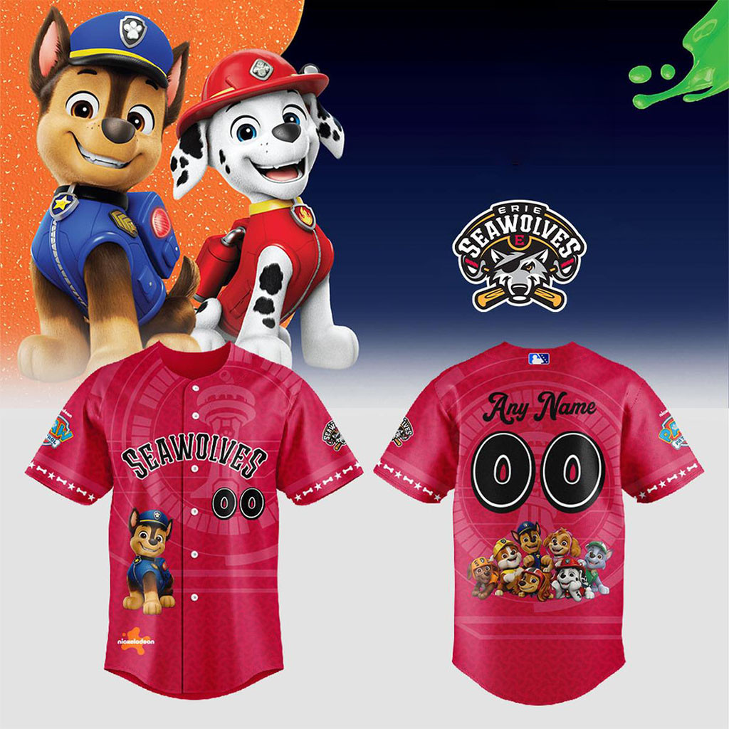 Personalized Erie Seawolves Paw Patrol Adventure 2026 Jersey Seawolves Merch Gift For Fans - Kdjoy