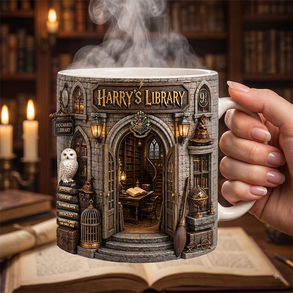 Personalized Fantasy Library Book Mug Halloween Coffee Mug Gifts For Book Lovers Personalized Fantasy Library Book Mug Halloween Coffee Mug Gifts For Book Lovers
