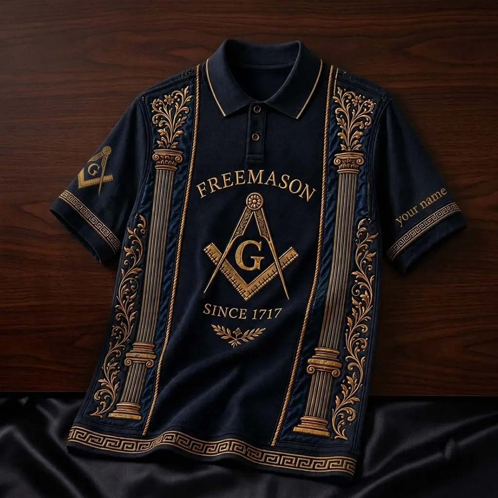 Personalized Freemason Since 1717 Polo Shirt Unique Birthday Gift For Husband - Kdjoy