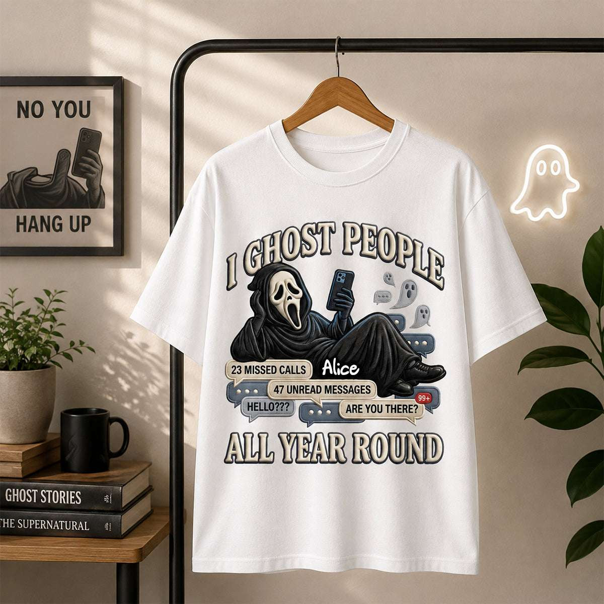 Personalized Ghostface Ghosting All Year Shirt Scream Merch Funny Gifts For Horror Movie Lover - Kdjoy Personalized Ghostface Ghosting All Year Shirt Scream Merch Funny Gifts For Horror Movie Lover - Kdjoy