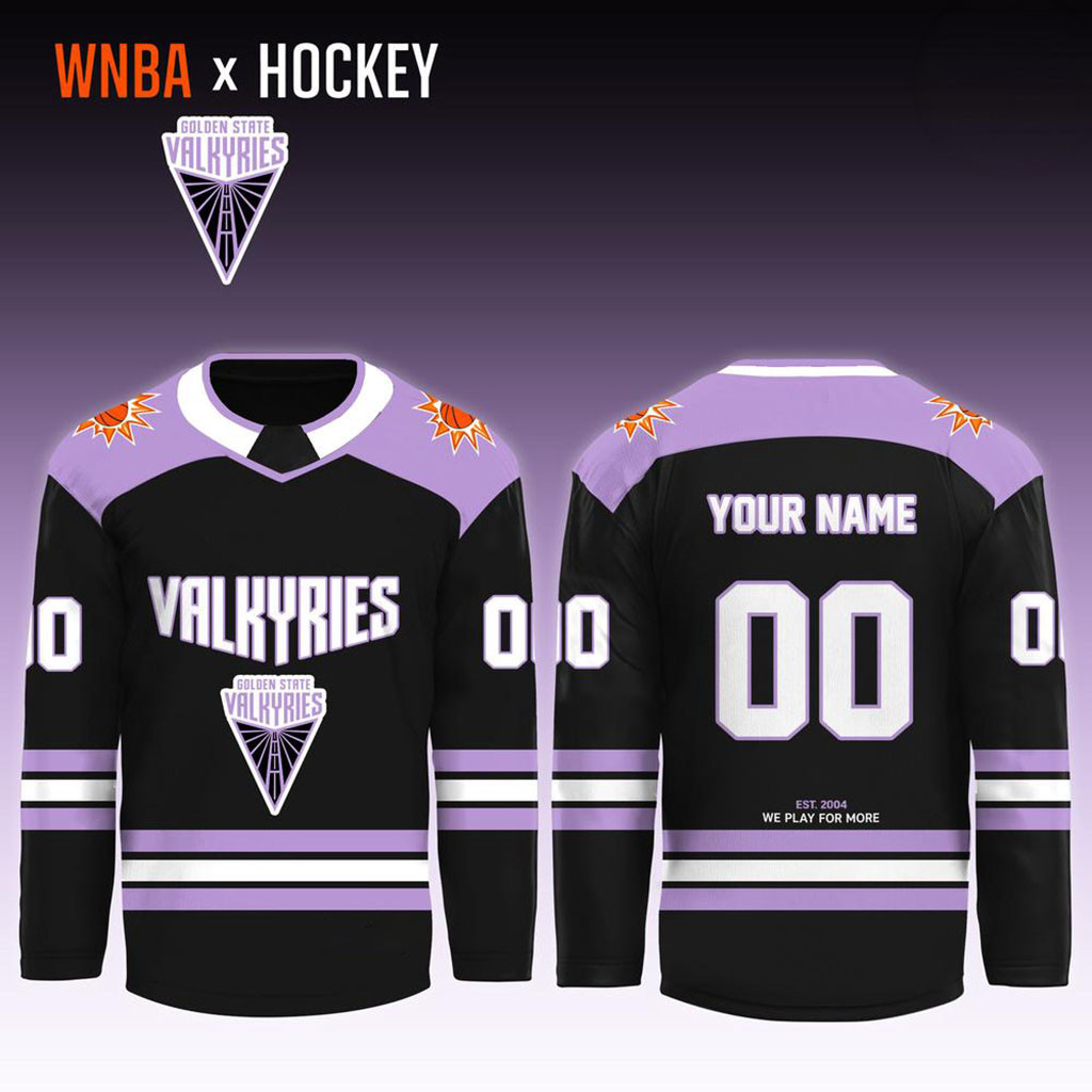 Personalized Golden State Valkyries x Crossover Ice Hockey Jersey We Play For More Valkyries Merch - Kdjoy