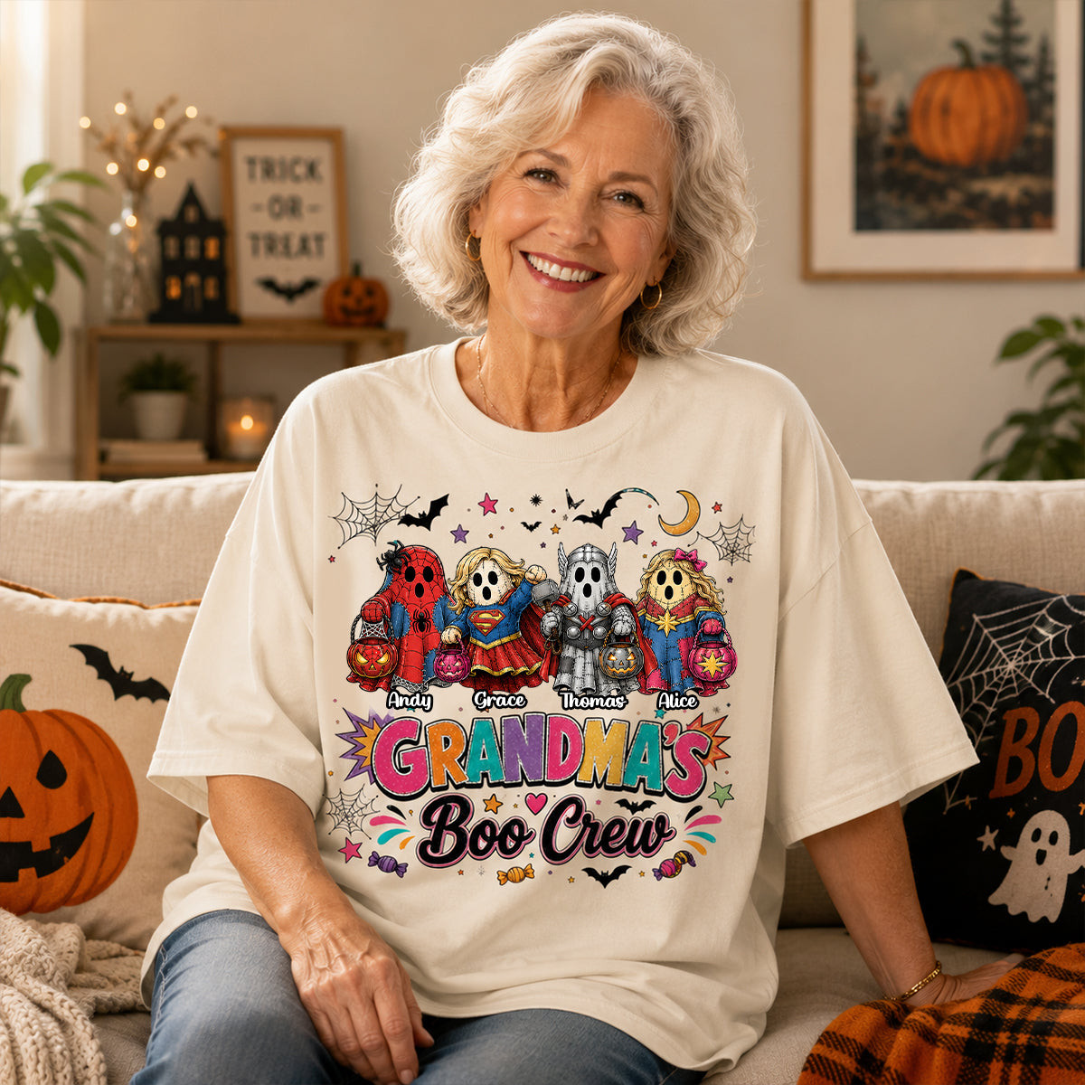 Personalized Grandma's Boo Crew T-Shirt Halloween Clothing Best Gifts For Grandma - Kdjoy Personalized Grandma's Boo Crew T-Shirt Halloween Clothing Best Gifts For Grandma - Kdjoy