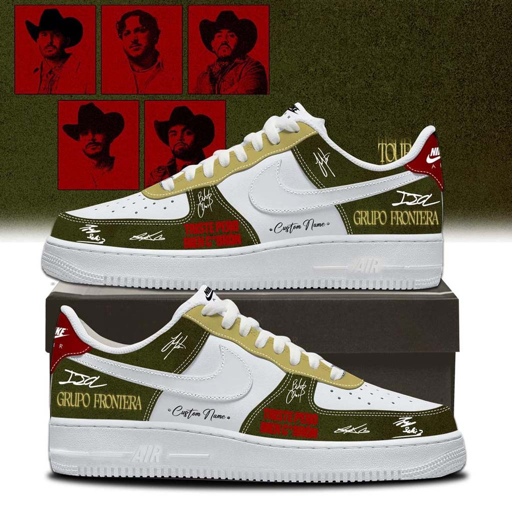 Personalized Grupo Frontera Merch Triste Pero Bien Cabron Tour 2026 Sneakers Gift For Band Fans - Kdjoy