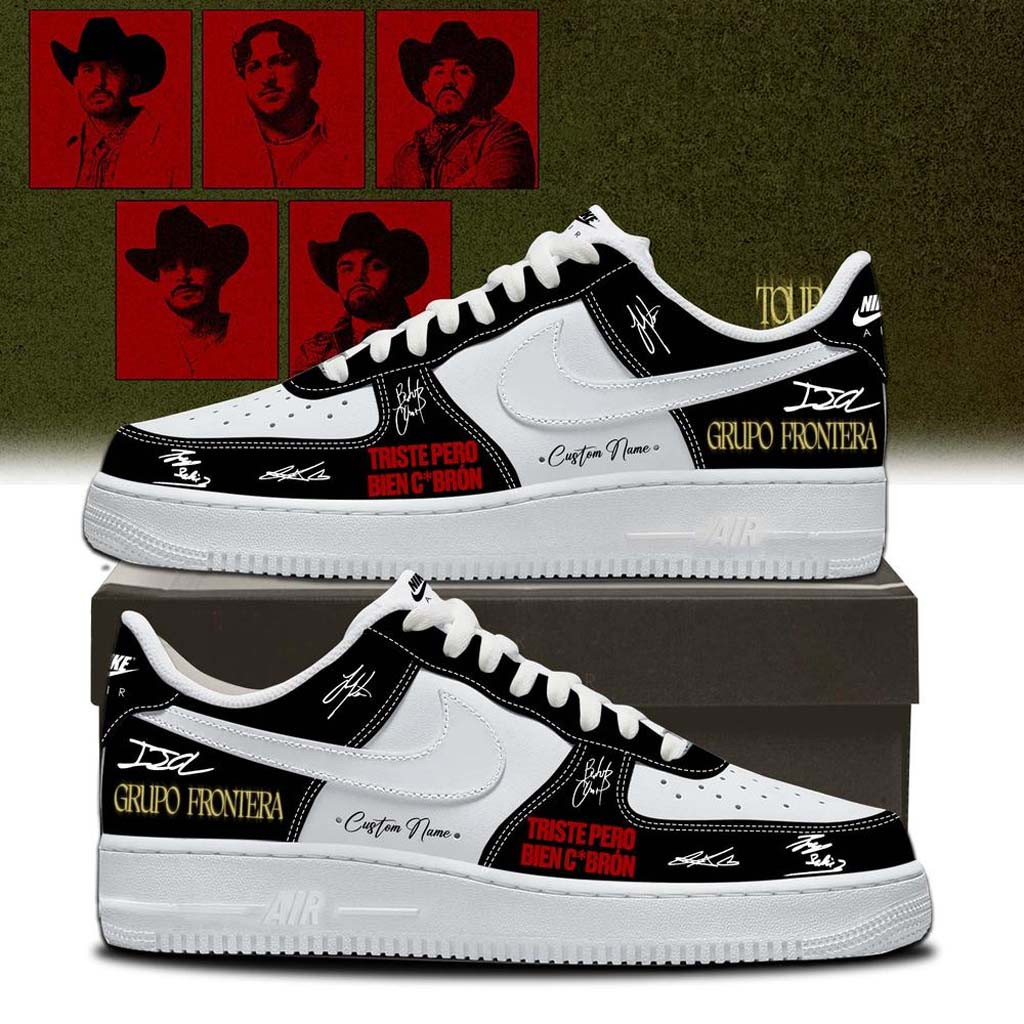 Personalized Grupo Frontera Merch Triste Pero Bien Cabron Tour 2026 Sneakers Music Fan Shoes - Kdjoy