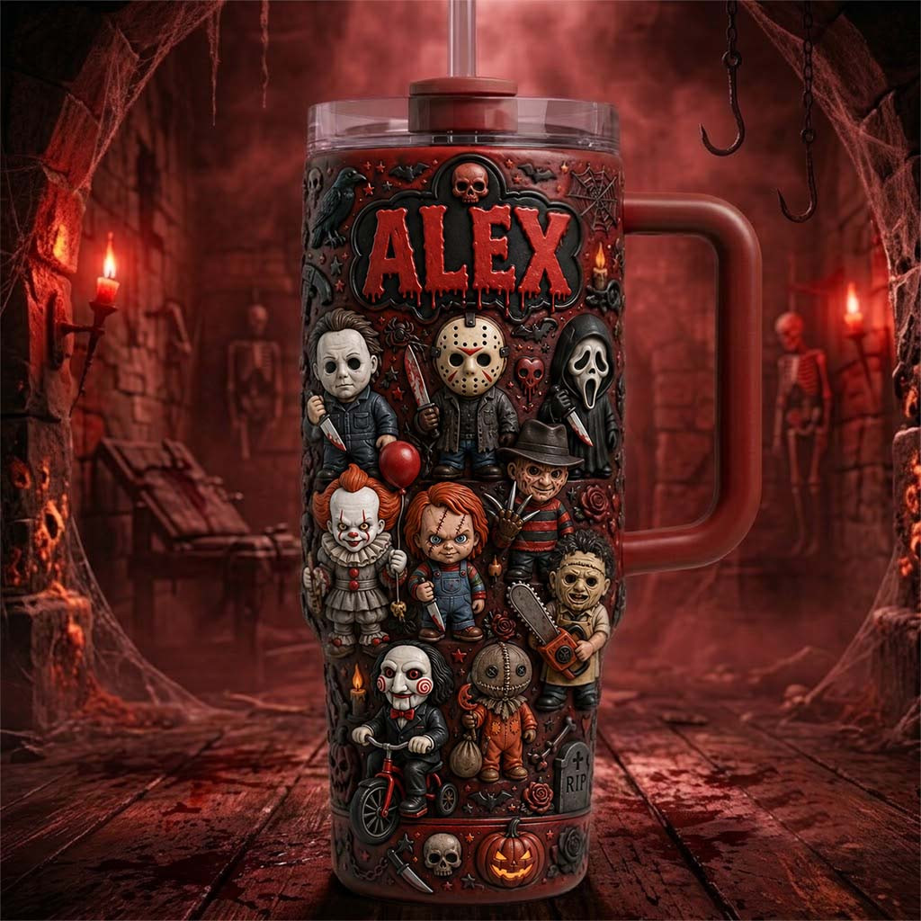 Personalized Halloween Horror Legends Tumbler Best Gifts For Horror Lovers - Kdjoy