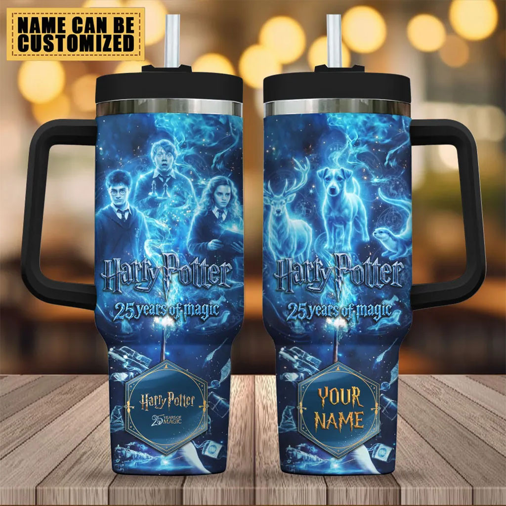 Personalized Harry Potter 25th Anniversary Tumbler Harry Potter Merch Gift Ideas for Friends - Kdjoy