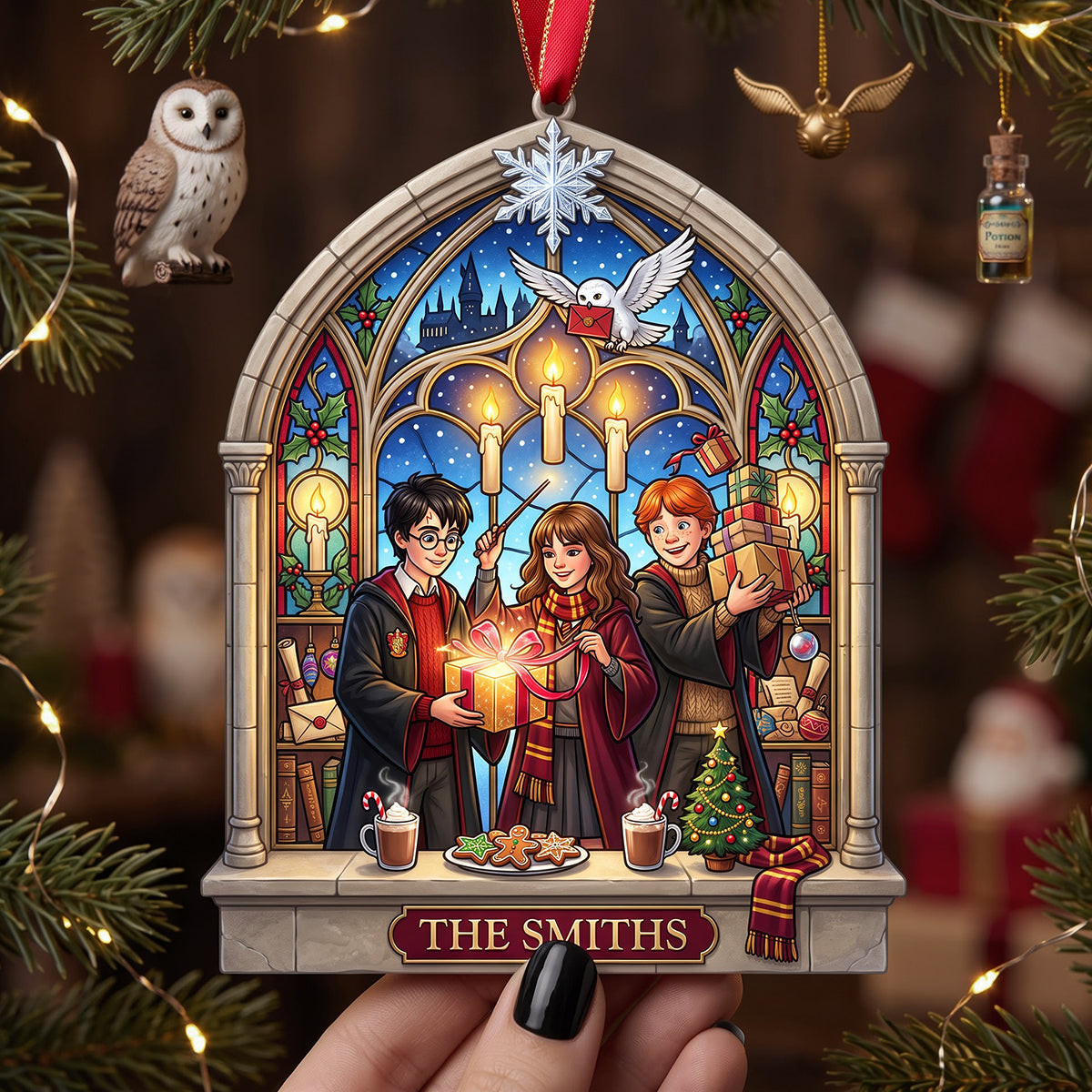Personalized Harry Potter Christmas Ornament Movie Lover Xmas Tree Decor Gift For Family - Kdjoy