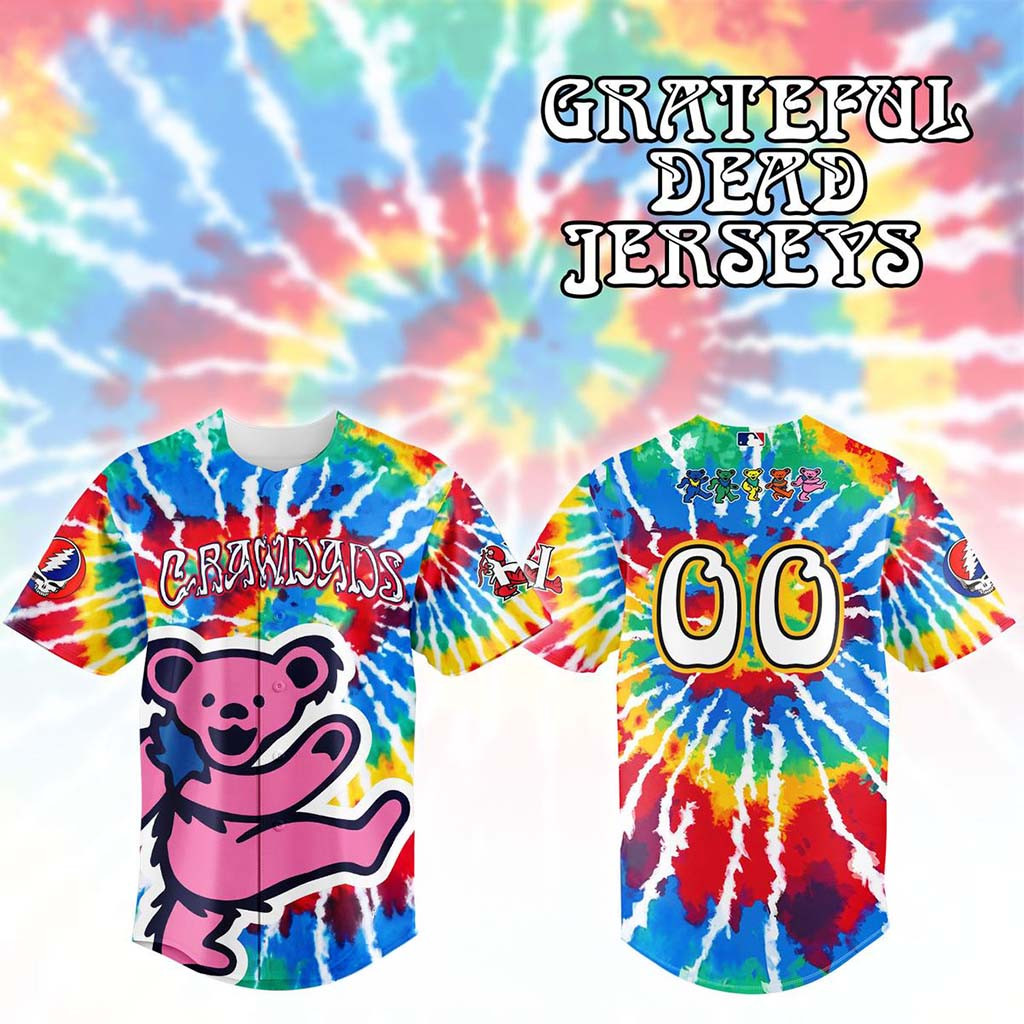 Personalized Hickory Crawdads Grateful Dead Night 2026 Baseball Jersey Hickory Crawdads Merch - Kdjoy
