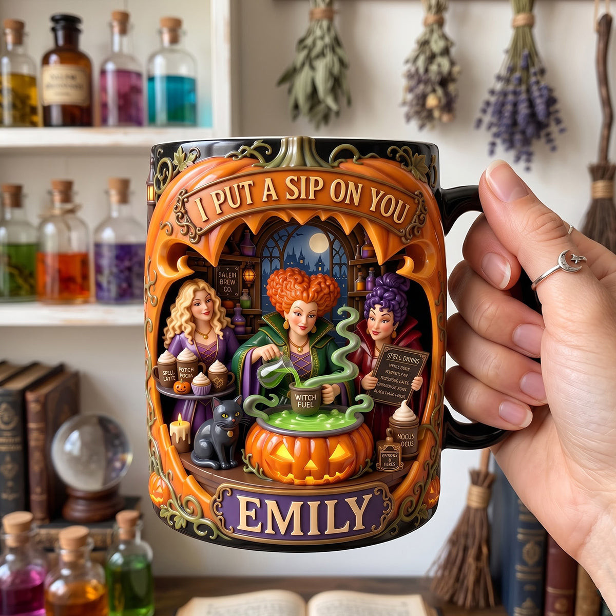 Personalized Hocus Pocus I Put A Sip On You Mug Sip A Little Magic Halloween Cup Friends Gifts Personalized Hocus Pocus I Put A Sip On You Mug Sip A Little Magic Halloween Cup Friends Gifts