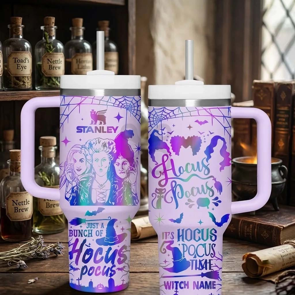 Personalized Hocus Pocus Sanderson Sisters Stanley Tumbler Halloween Gift For Witch Lovers - Kdjoy