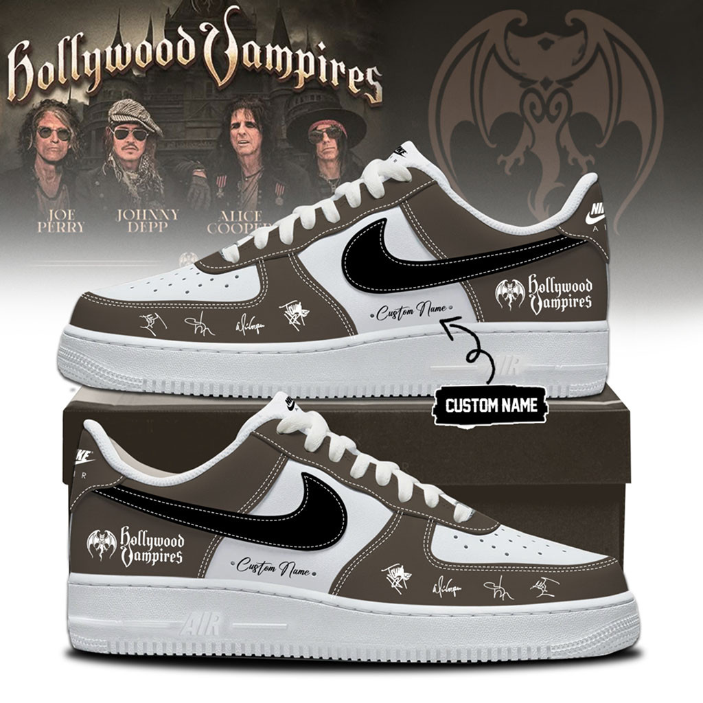 Personalized Hollywood Vampires Merch World Tour 2026 Signed Sneakers Gift For Brothers - Kdjoy Personalized Hollywood Vampires Merch World Tour 2026 Signed Sneakers Gift For Brothers - Kdjoy
