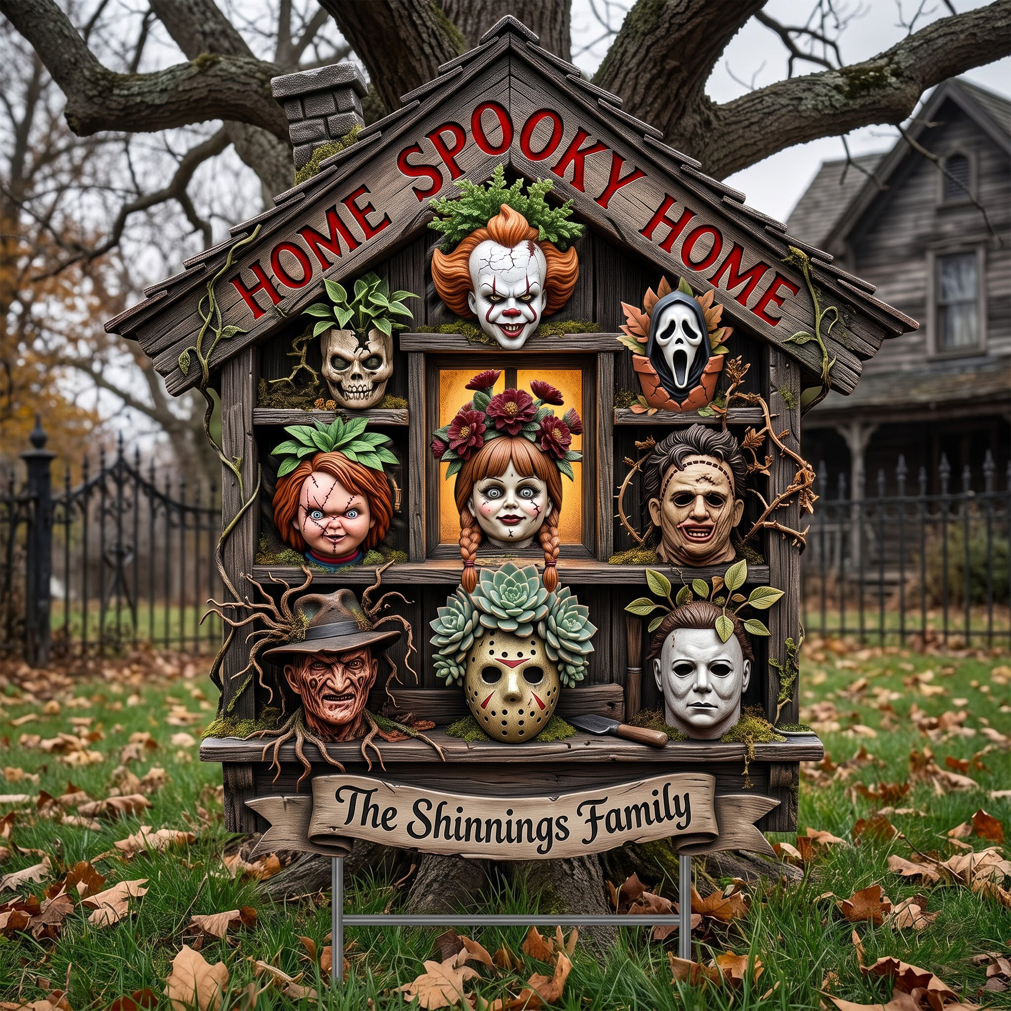 Personalized Horror Movie Characters Spooky Home Yard Sign Lawn Decor Gifts For Halloween - Kdjoy Personalized Horror Movie Characters Spooky Home Yard Sign Lawn Decor Gifts For Halloween - Kdjoy