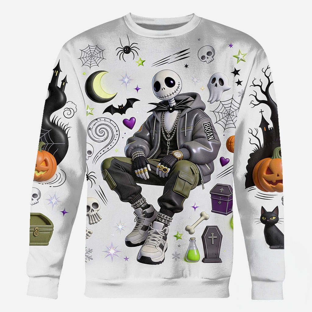 Personalized Jack Skellington Halloween Streetwear Sweatshirt Cool Gift For Halloween - Kdjoy