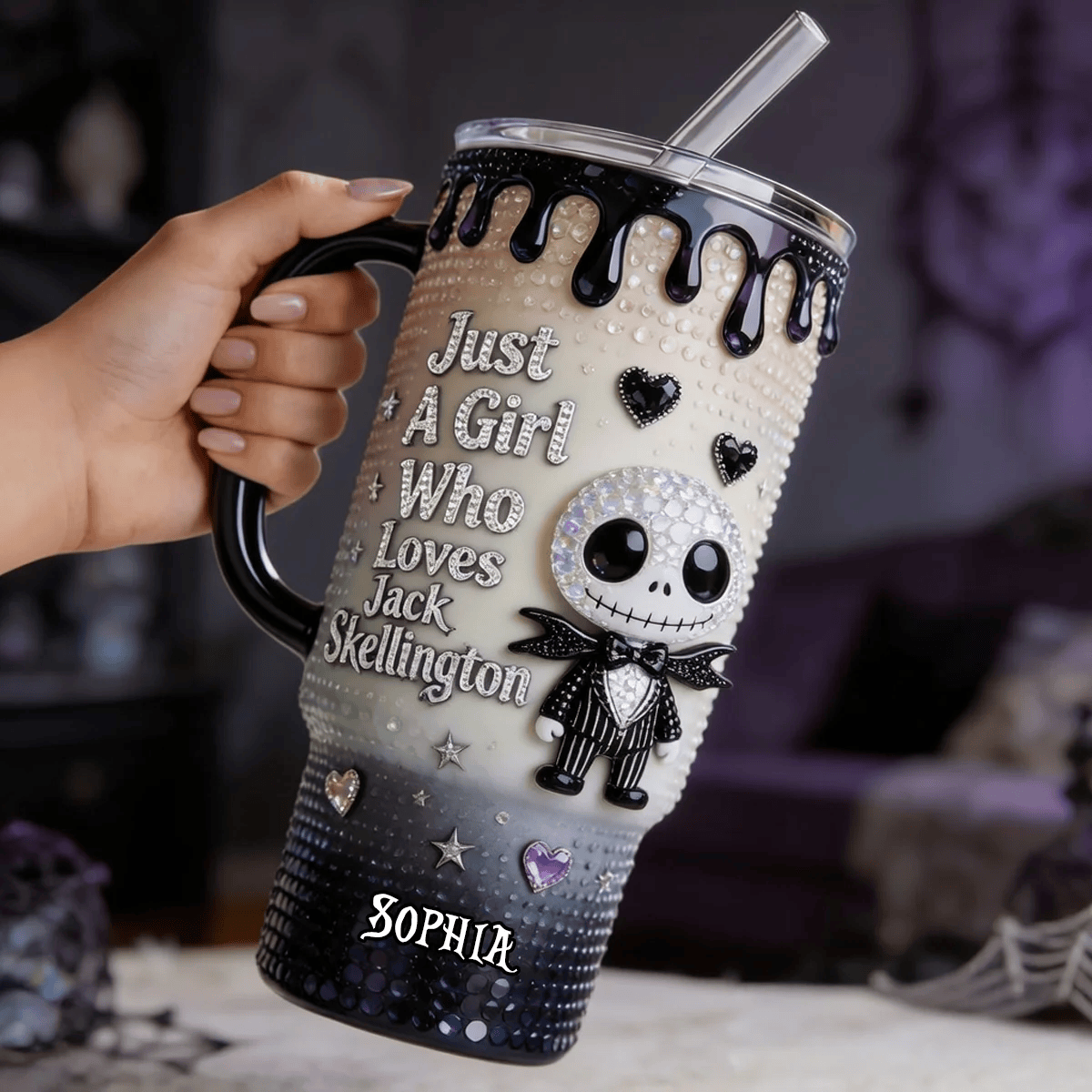 Personalized Just A Girl Who Loves Nightmare Tumbler Halloween Gift For Her - Kdjoy