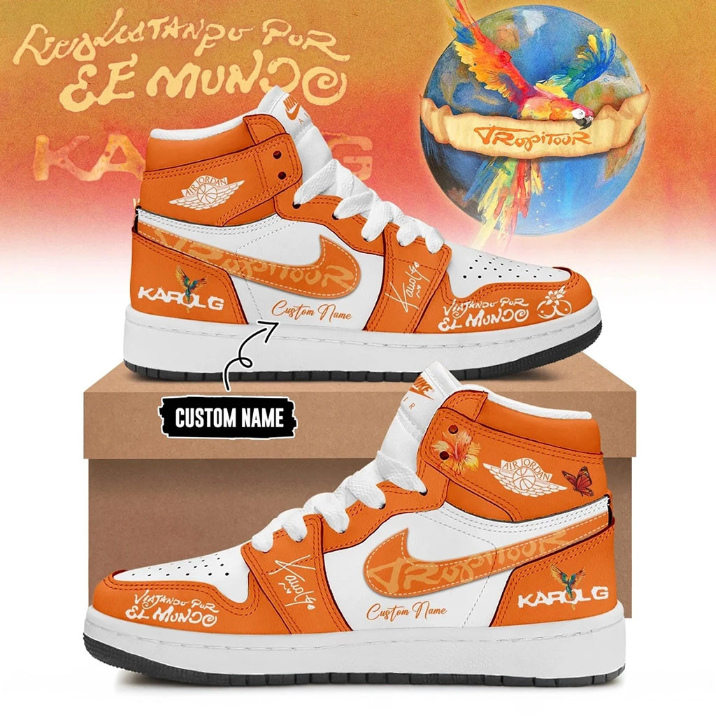 Personalized Karol G Merch Viajando Por El Mundo Tropitour Shoes Sneakers Gift For Music Fans - Kdjoy