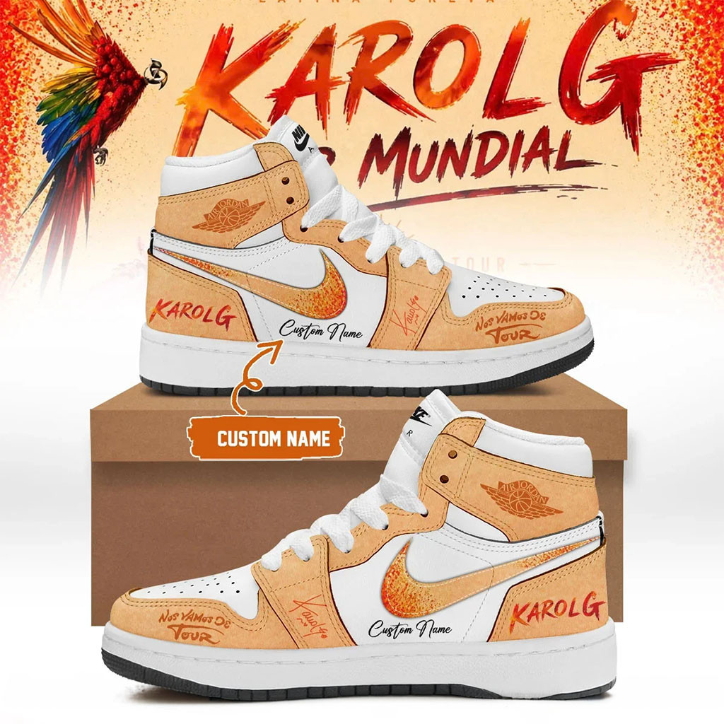 Personalized Karol G Merch Viajando Por El Mundo Tropitour Sneakers Karol G World Tour Merch - Kdjoy