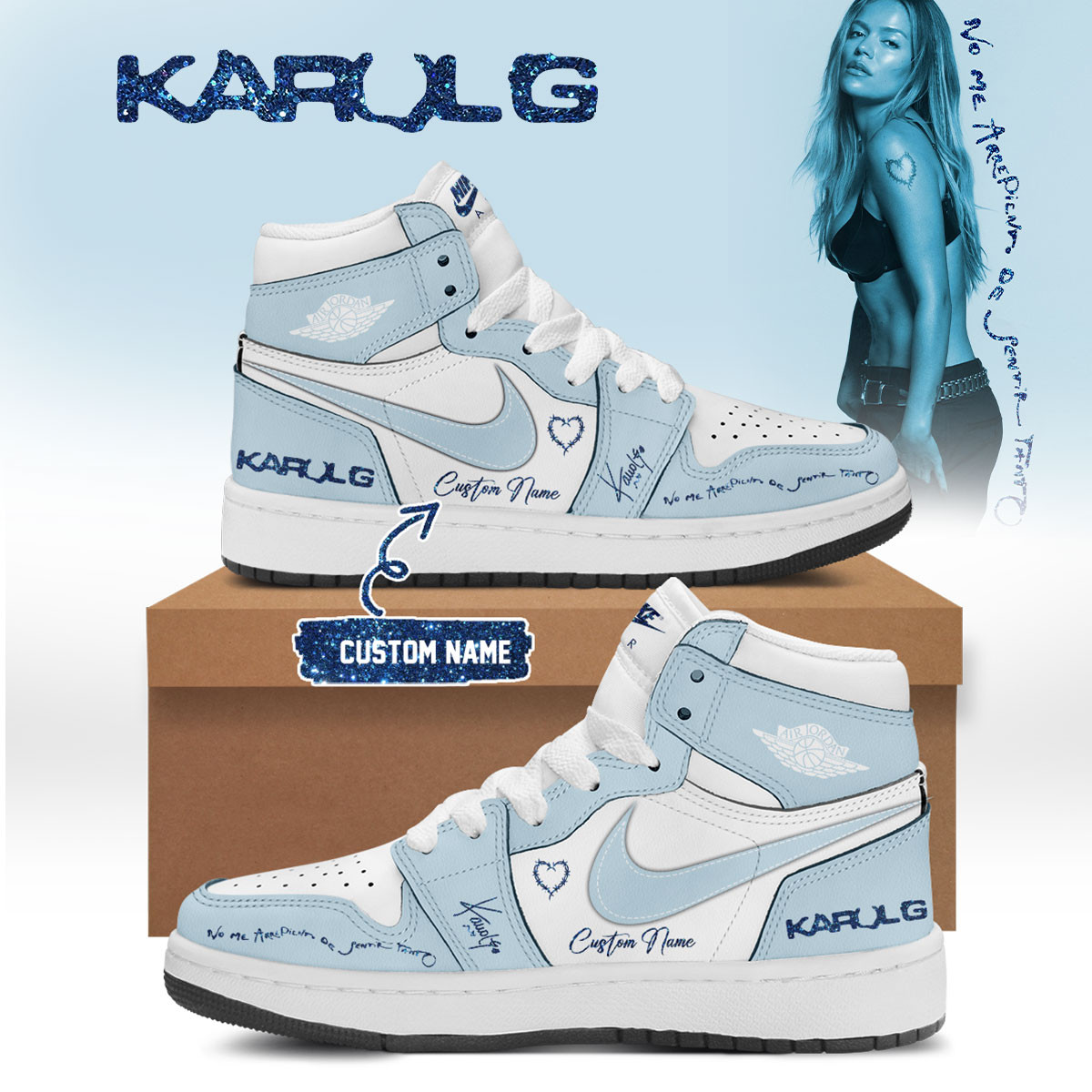 Personalized Karol G No Me Arrepiento De Sentir Tanto Signed Shoes Gifts For Karol G Fans - Kdjoy