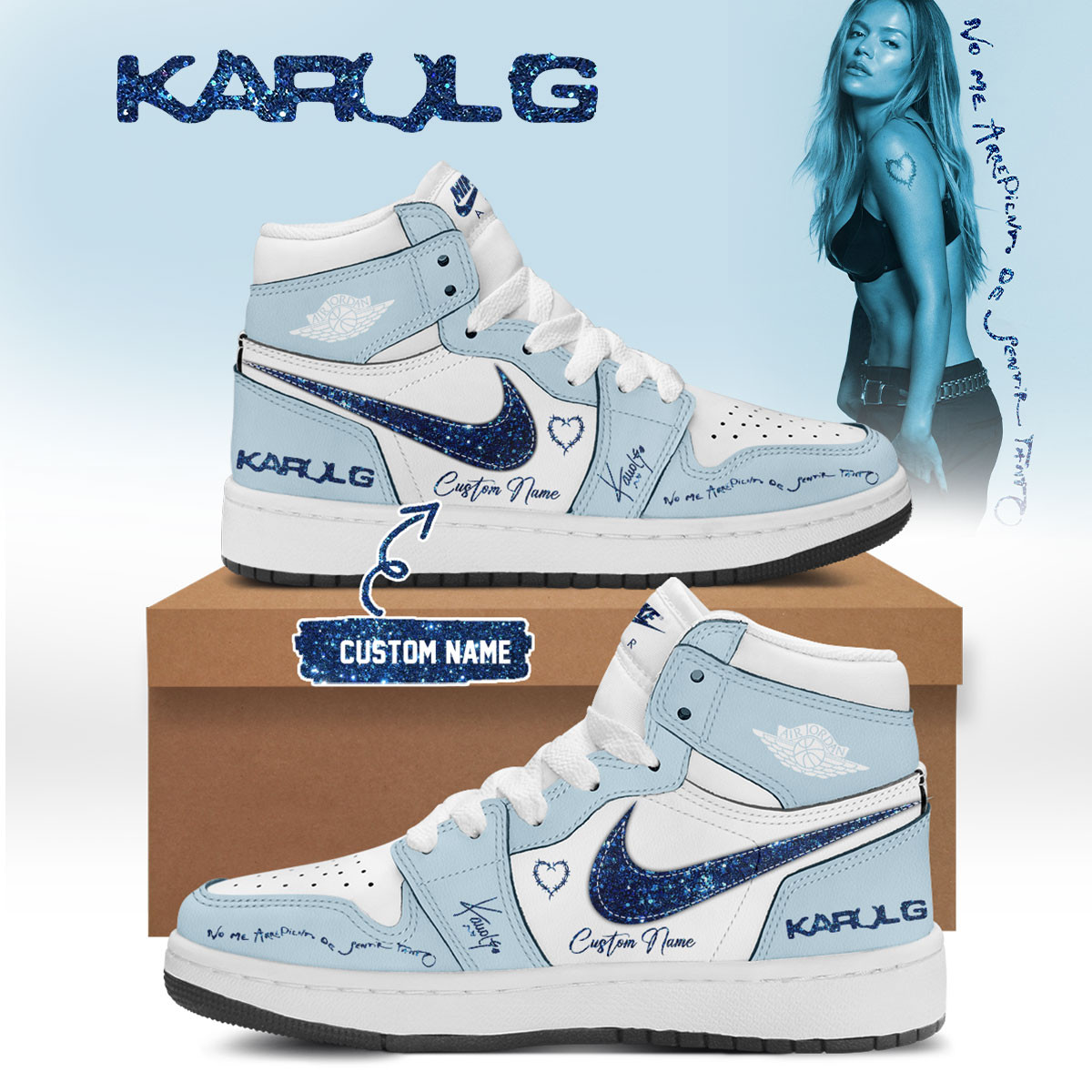 Personalized Karol G No Me Arrepiento De Sentir Tanto Signed Shoes Karol G Tour Merch Fans Gift - Kdjoy