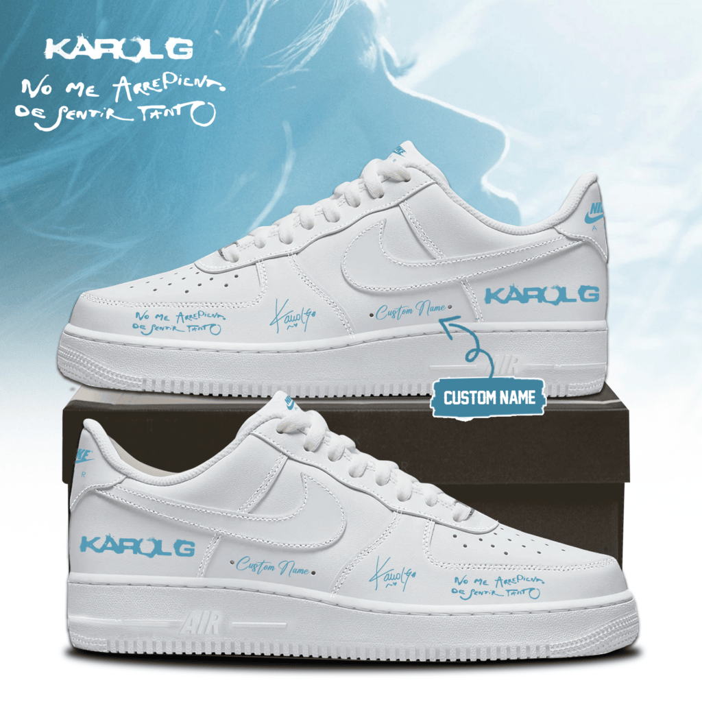 Personalized Karol G No Me Arrepiento De Sentir Tanto Sneakers Karol G Signed Shoes Gifts Ideas - Kdjoy